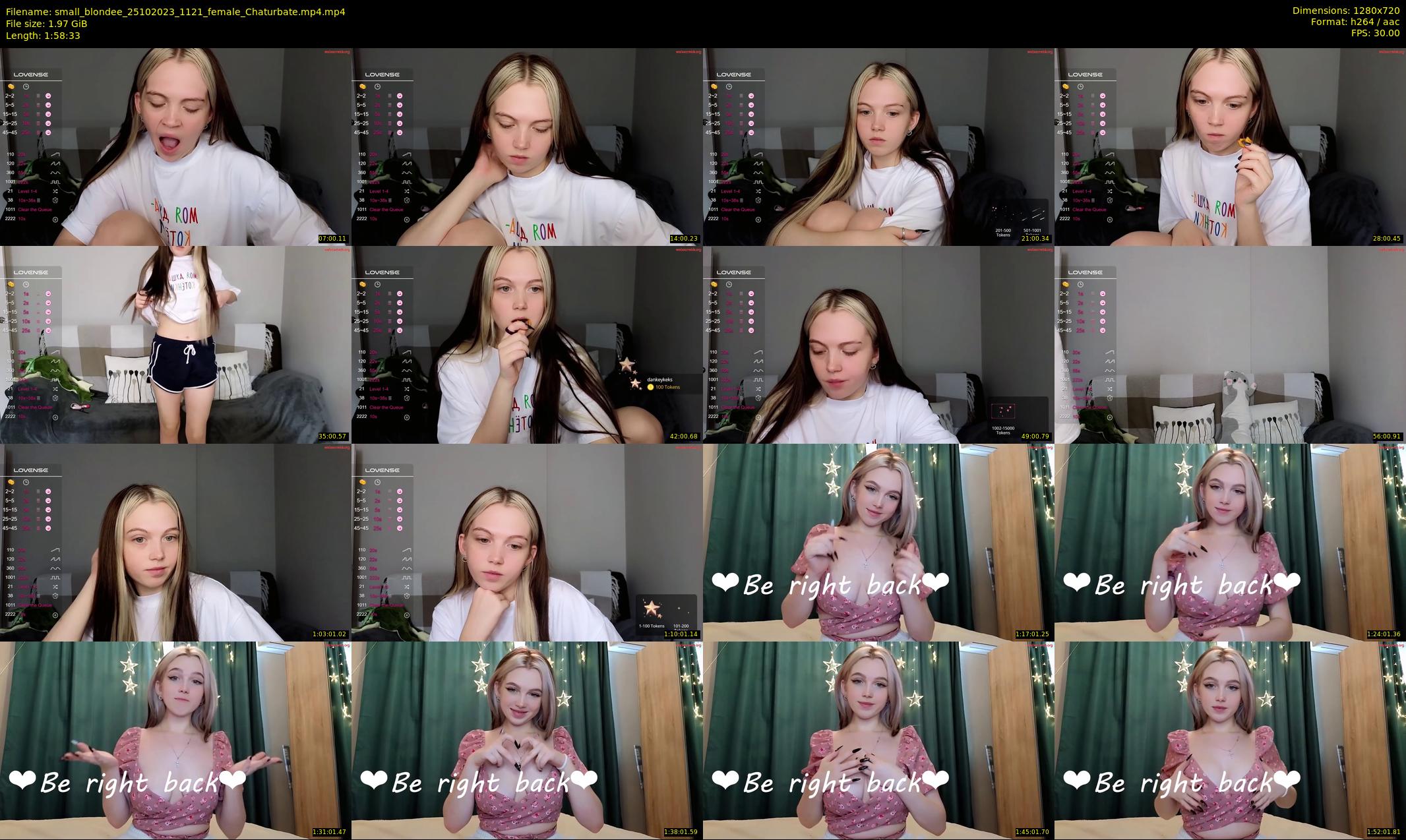 small_blondee — 119 minute Chaturbate female cam show recording, 720p, Oct 25, 2023