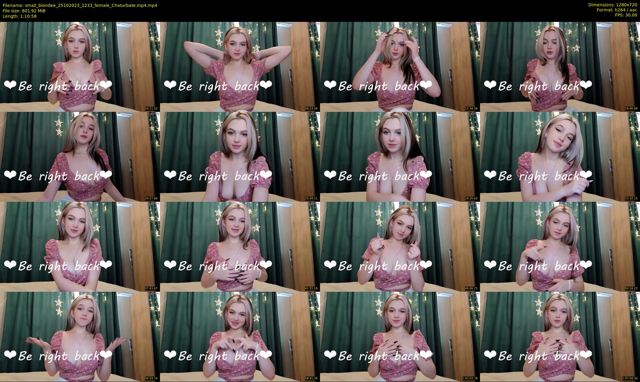 small_blondee — 71 minute Chaturbate female cam show recording, 720p, Oct 25, 2023