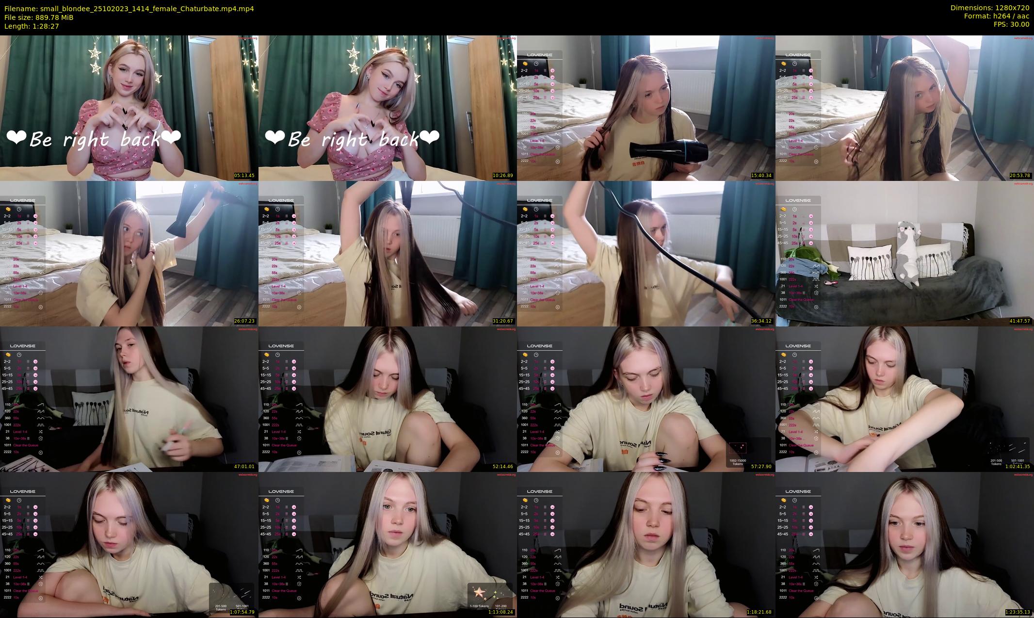 small_blondee — 89 minute Chaturbate female cam show recording, 720p, Oct 25, 2023