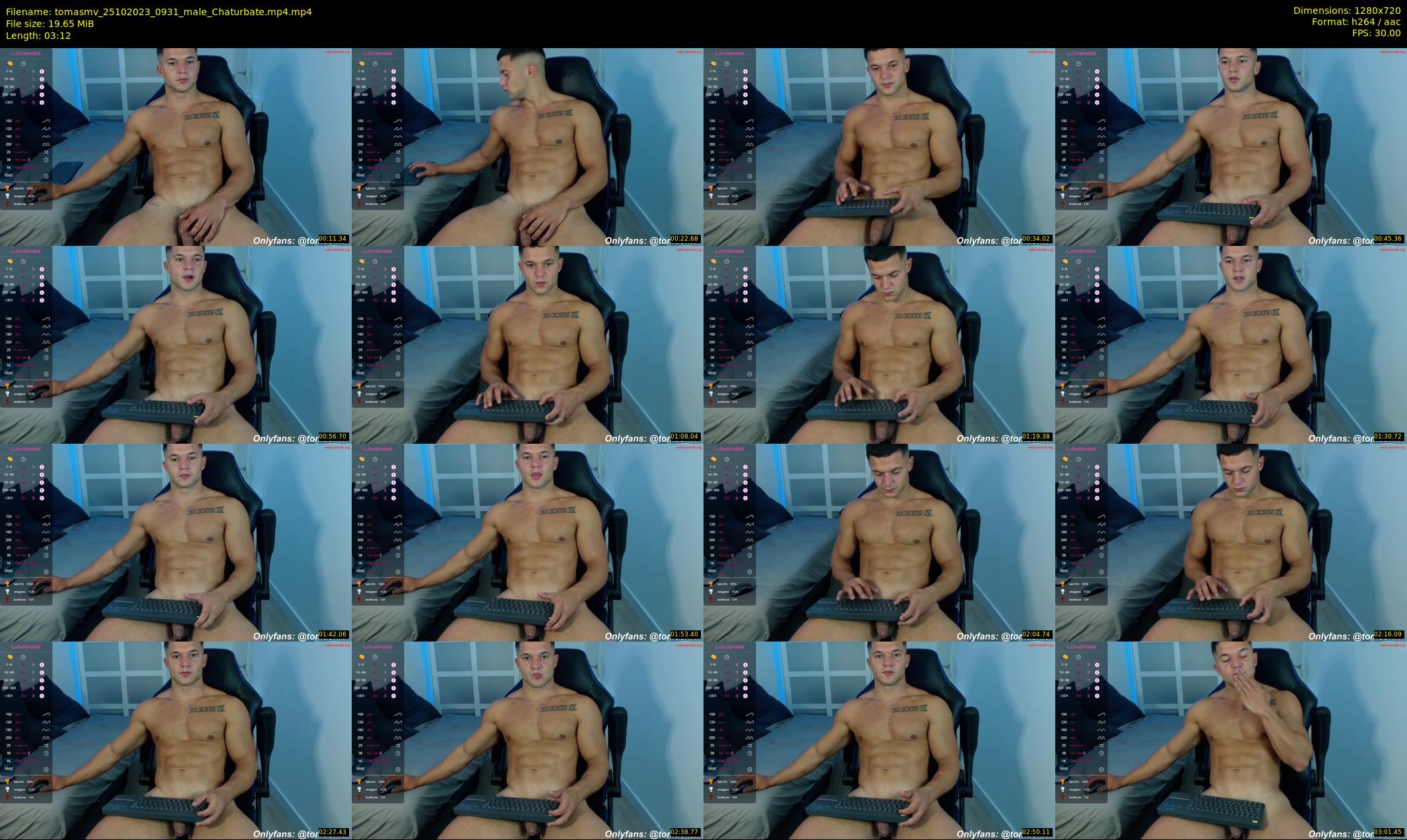 tomasmv — 4 minute Chaturbate male cam show recording, 720p, Oct 25, 2023