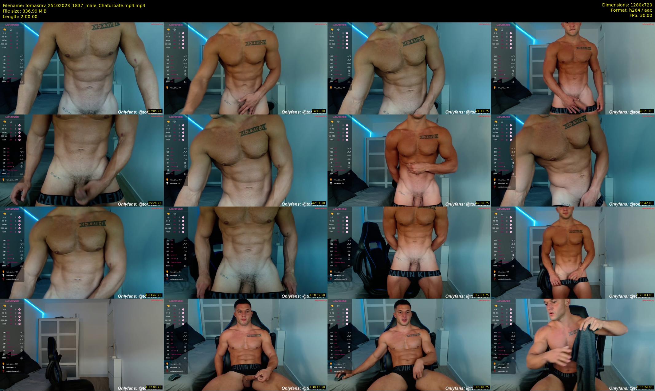 tomasmv — 120 minute Chaturbate male cam show recording, 720p, Oct 25, 2023