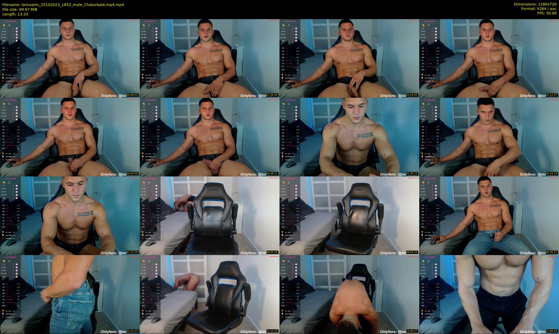 tomasmv — 14 minute Chaturbate male cam show recording, 720p, Oct 25, 2023