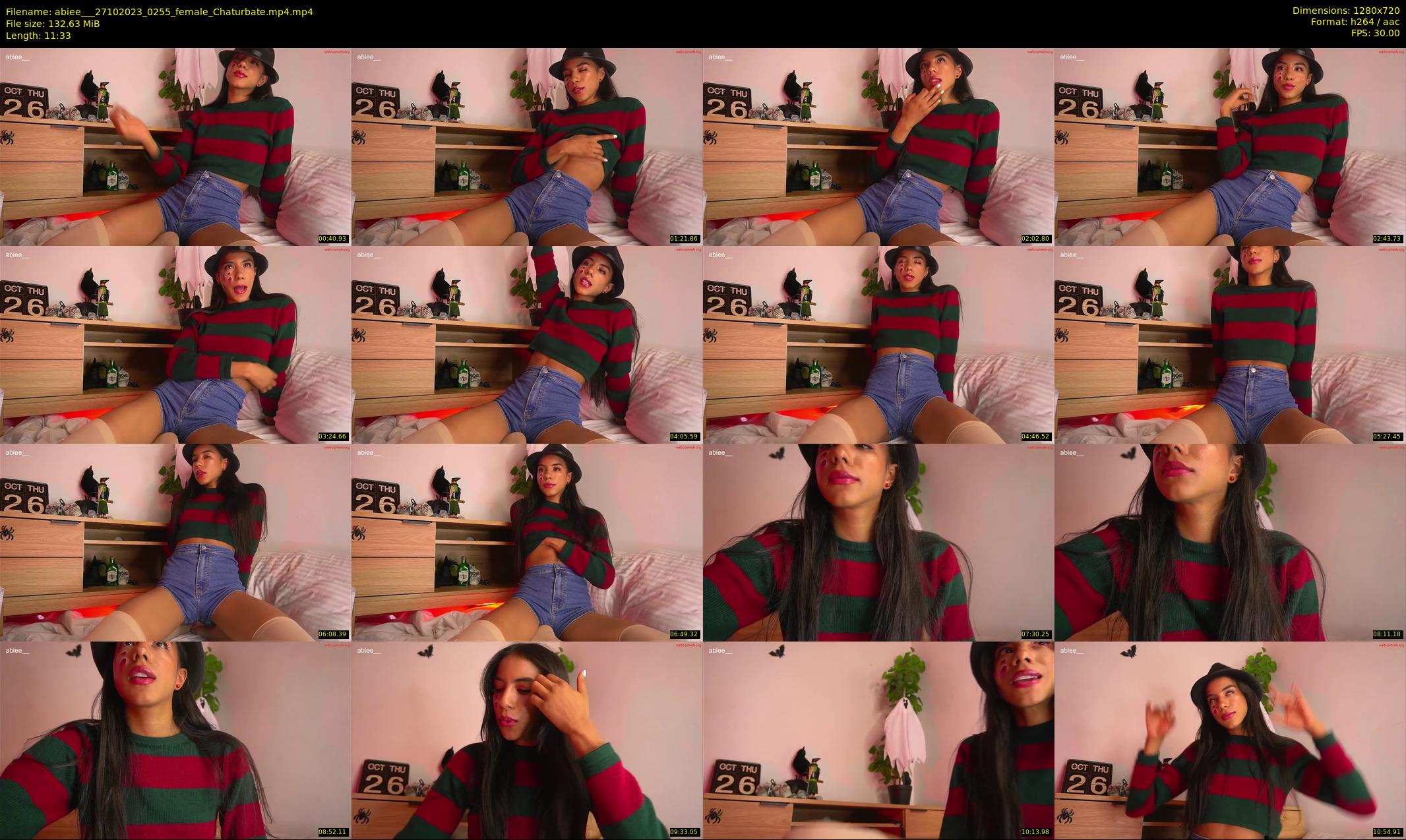 abiee__ — 12 minute Chaturbate female cam show recording, 720p, Oct 27, 2023