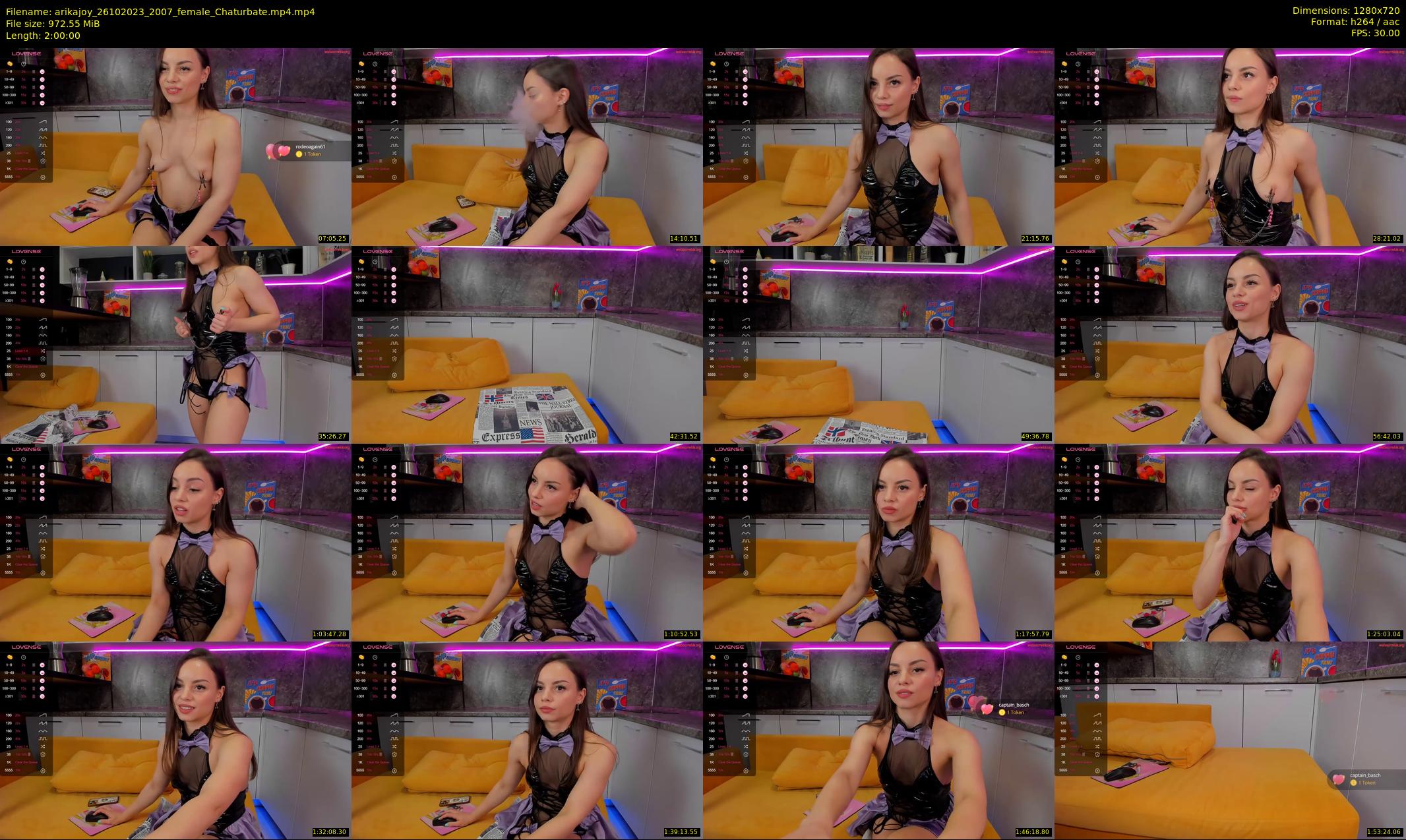 arikajoy — 120 minute Chaturbate female cam show recording, 720p, Oct 26, 2023