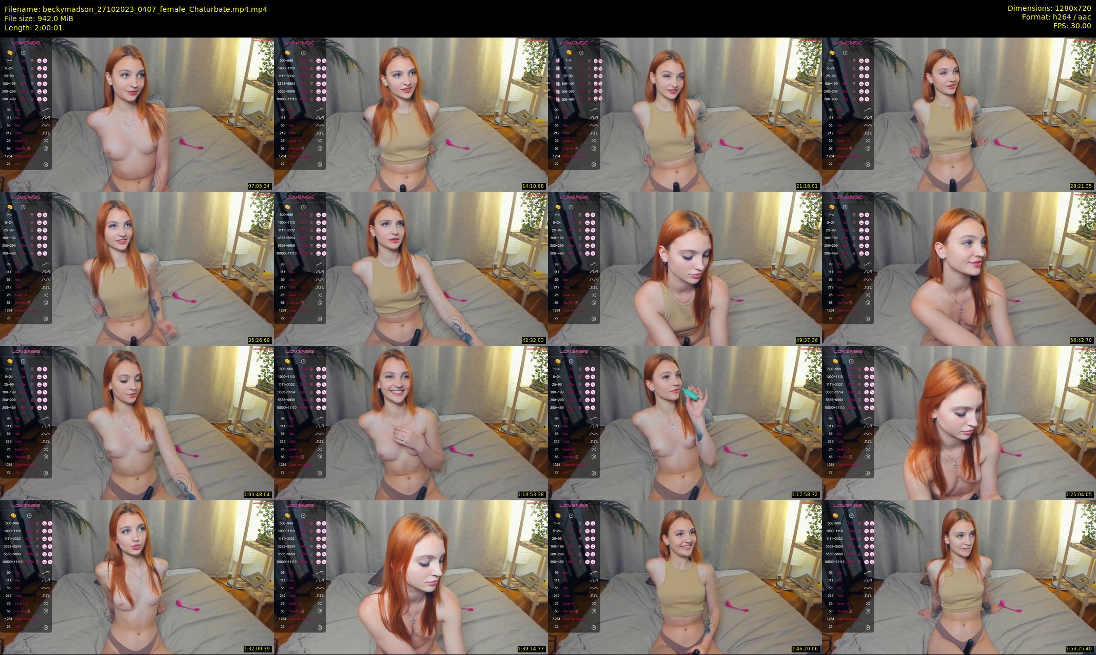 beckymadson — 121 minute Chaturbate female cam show recording, 720p, Oct 27, 2023