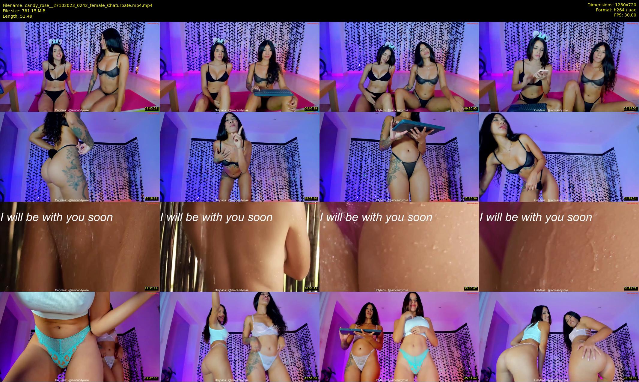 candy_rose_ — 52 minute Chaturbate female cam show recording, 720p, Oct 27, 2023