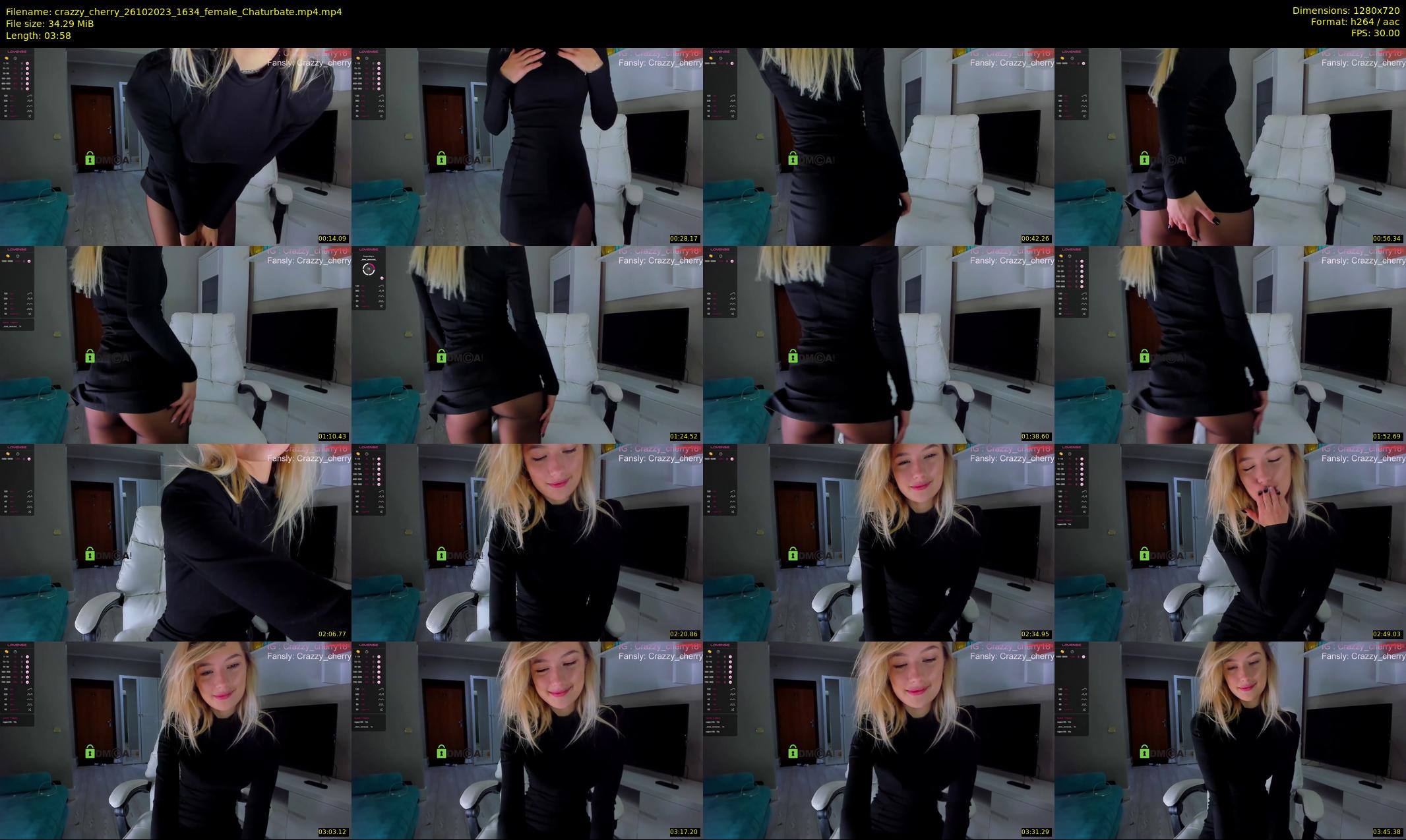 crazzy_cherry — 4 minute Chaturbate female cam show recording, 720p, Oct 26, 2023