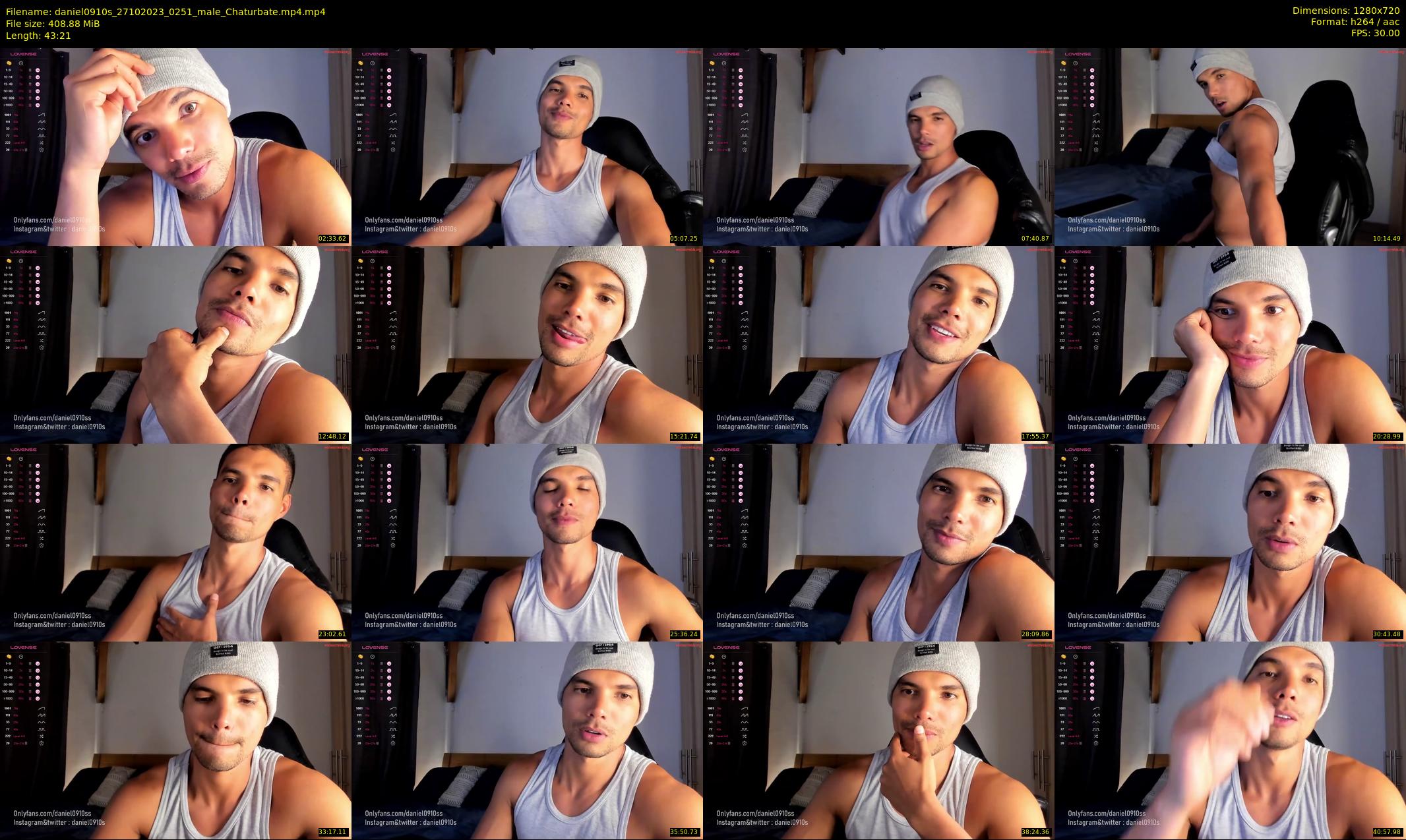 daniel0910s — 44 minute Chaturbate male cam show recording, 720p, Oct 27, 2023