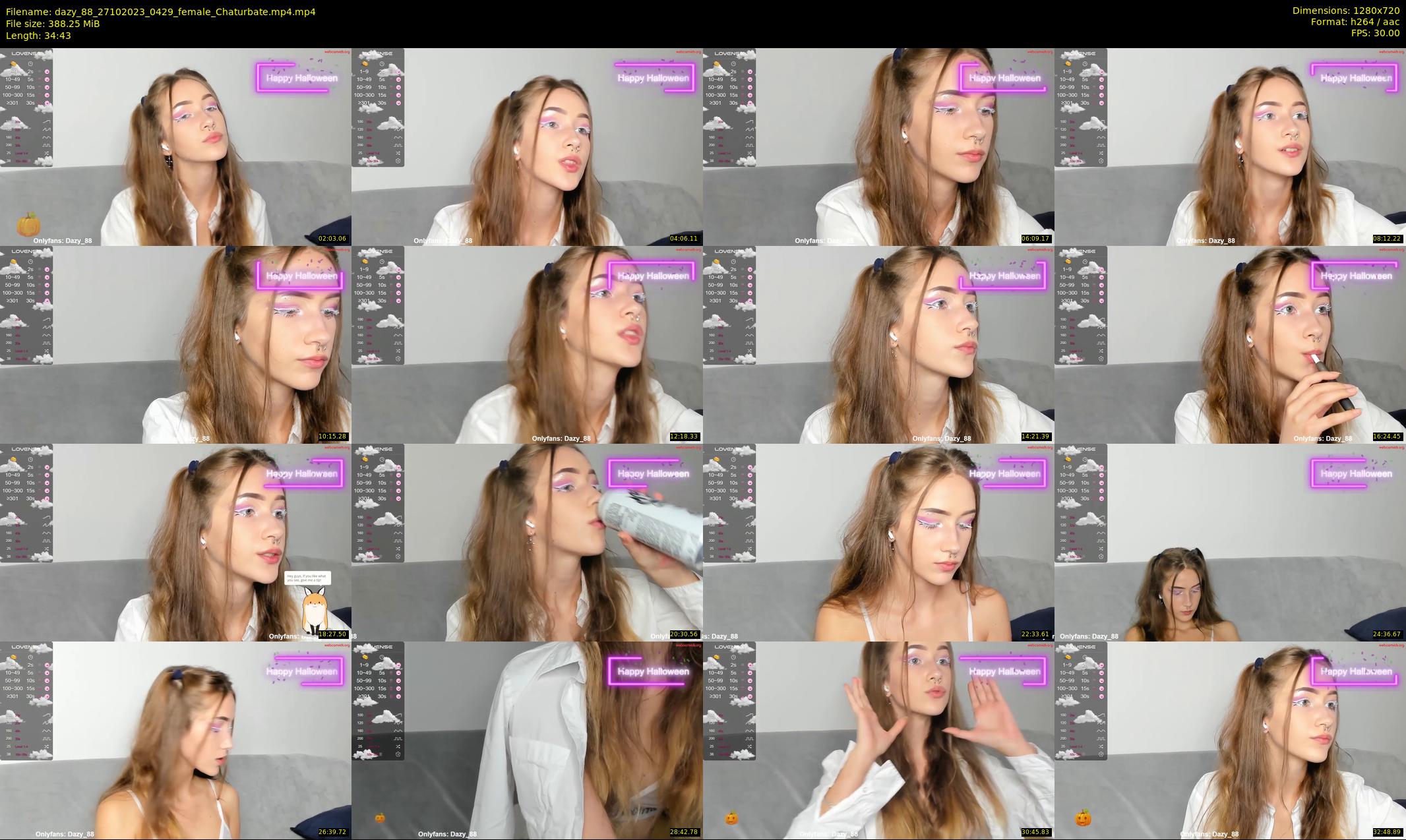 dazy_88 — 35 minute Chaturbate female cam show recording, 720p, Oct 27, 2023