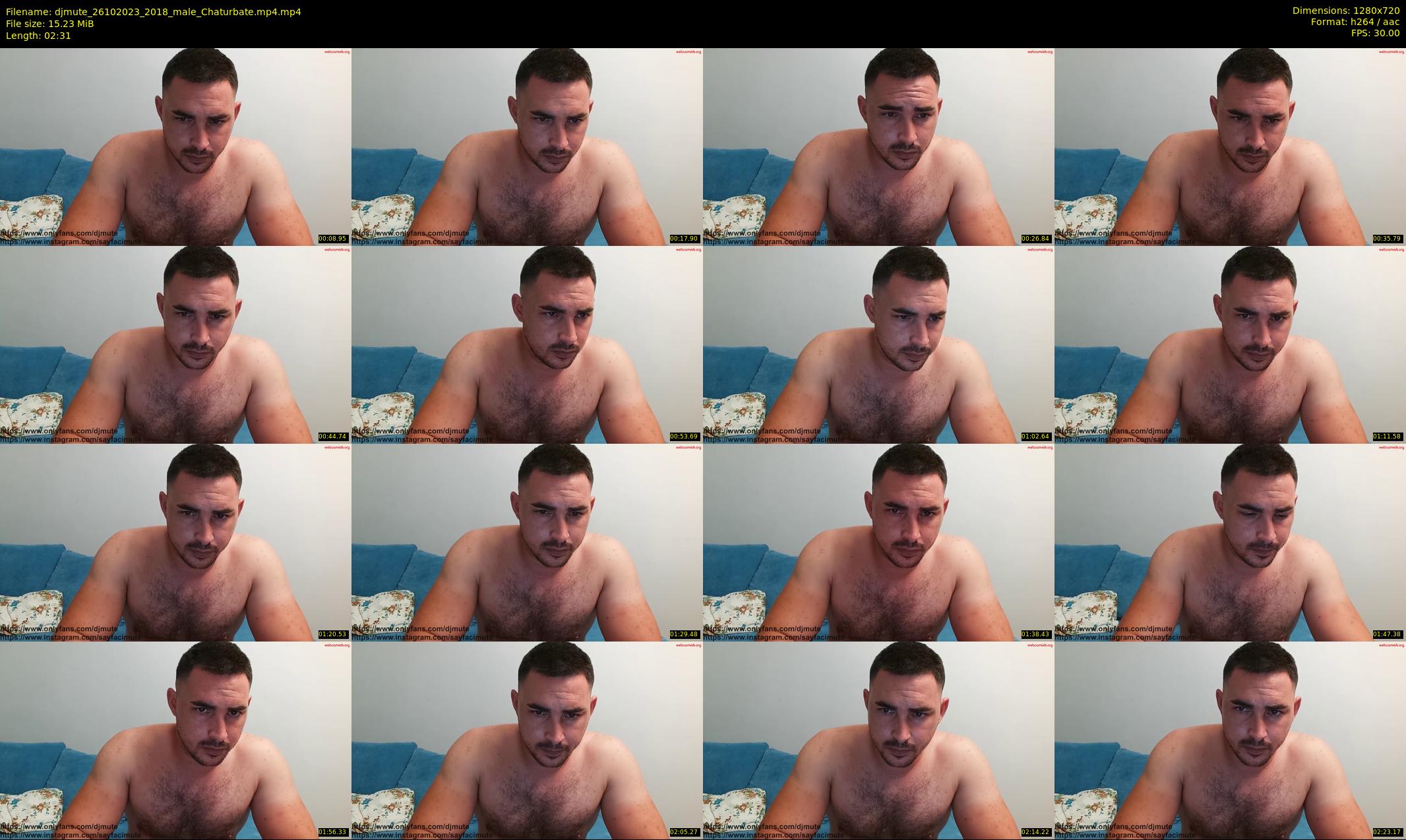 djmute — 3 minute Chaturbate male cam show recording, 720p, Oct 26, 2023