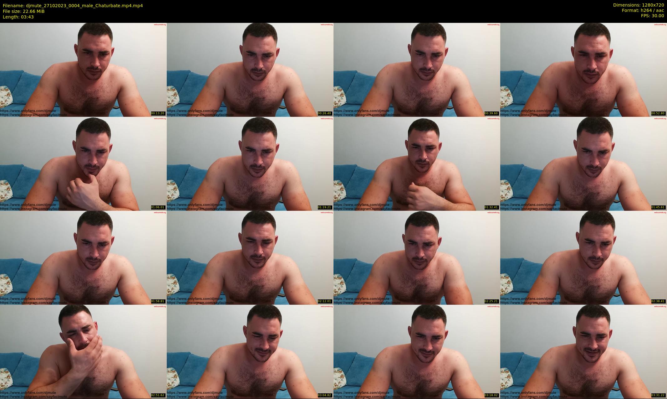 djmute — 4 minute Chaturbate male cam show recording, 720p, Oct 27, 2023