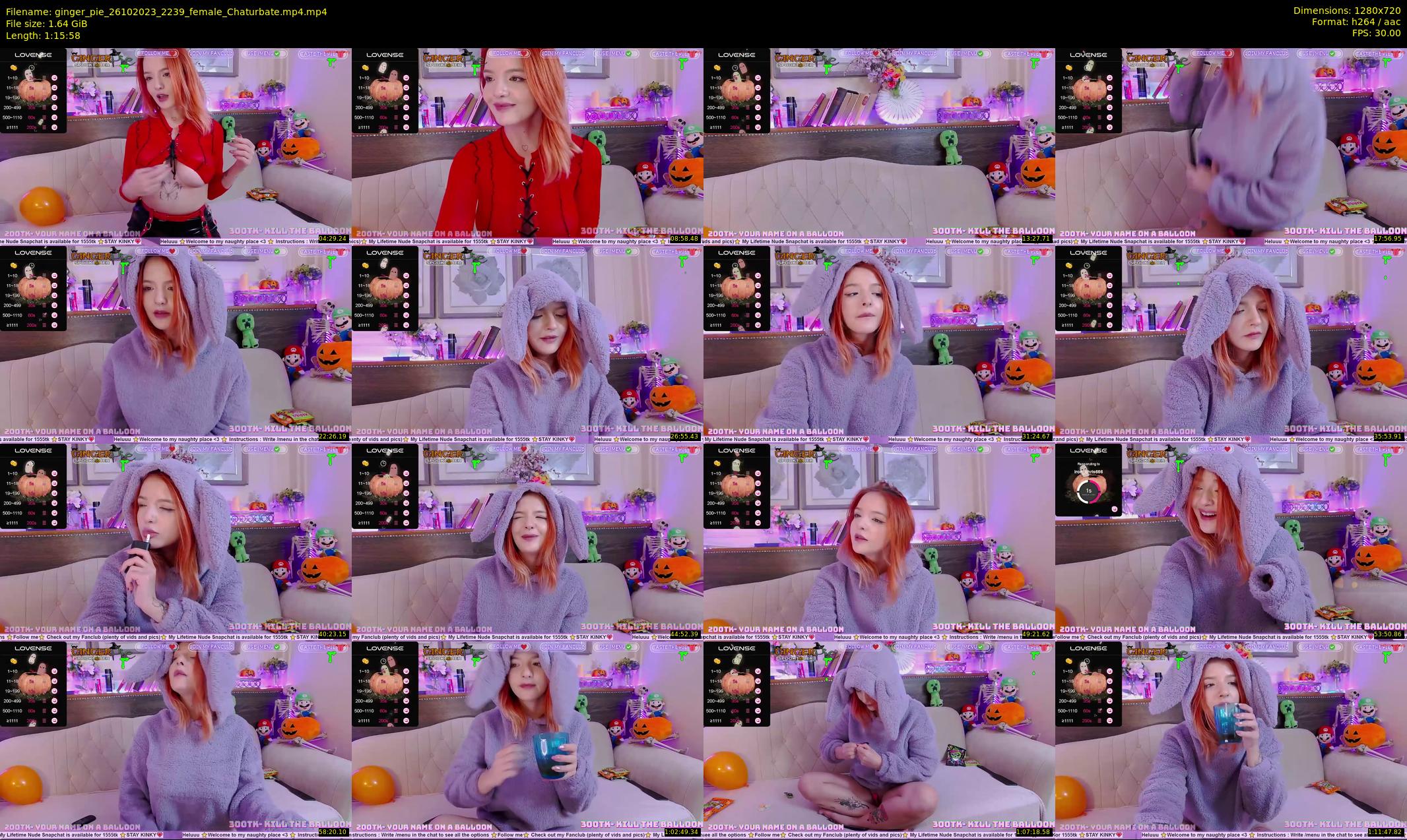 ginger_pie — 76 minute Chaturbate female cam show recording, 720p, Oct 26, 2023