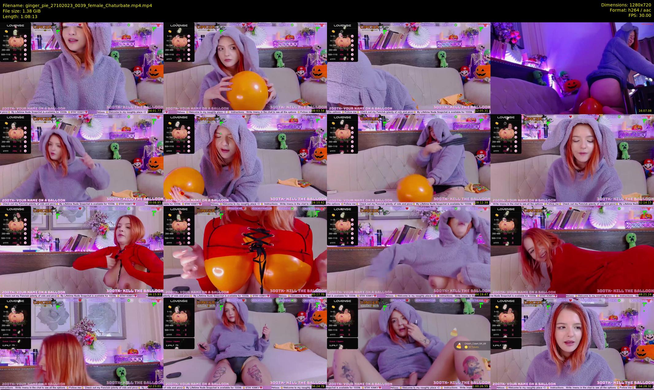 ginger_pie — 69 minute Chaturbate female cam show recording, 720p, Oct 27, 2023