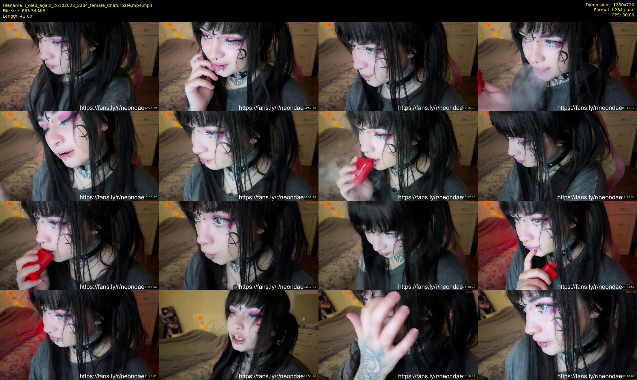 i_died_again — 41 minute Chaturbate female cam show recording, 720p, Oct 26, 2023