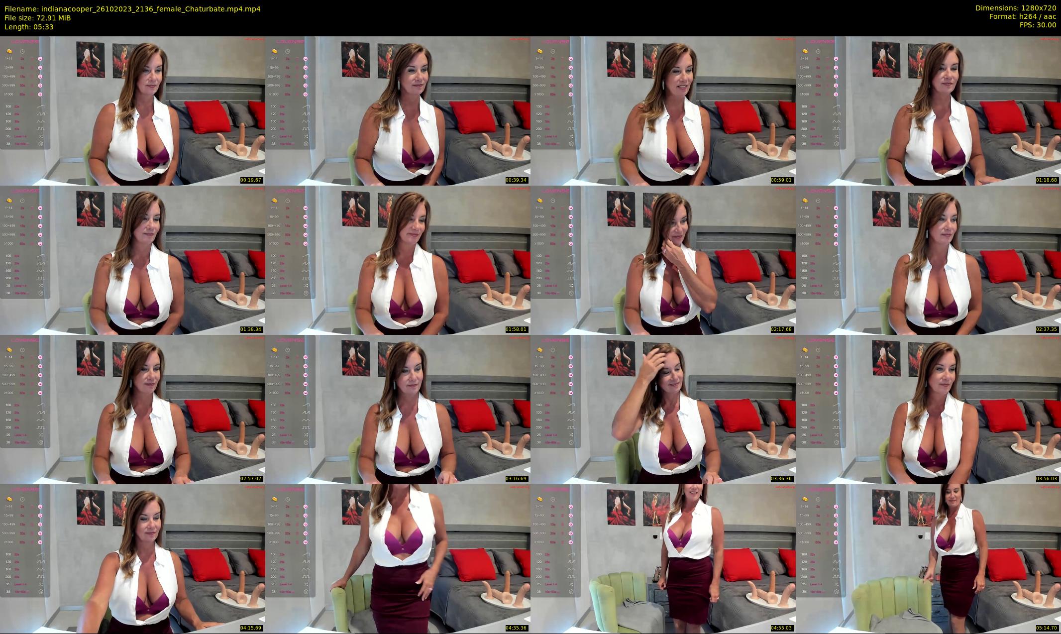 indianacooper — 6 minute Chaturbate female cam show recording, 720p, Oct 26, 2023