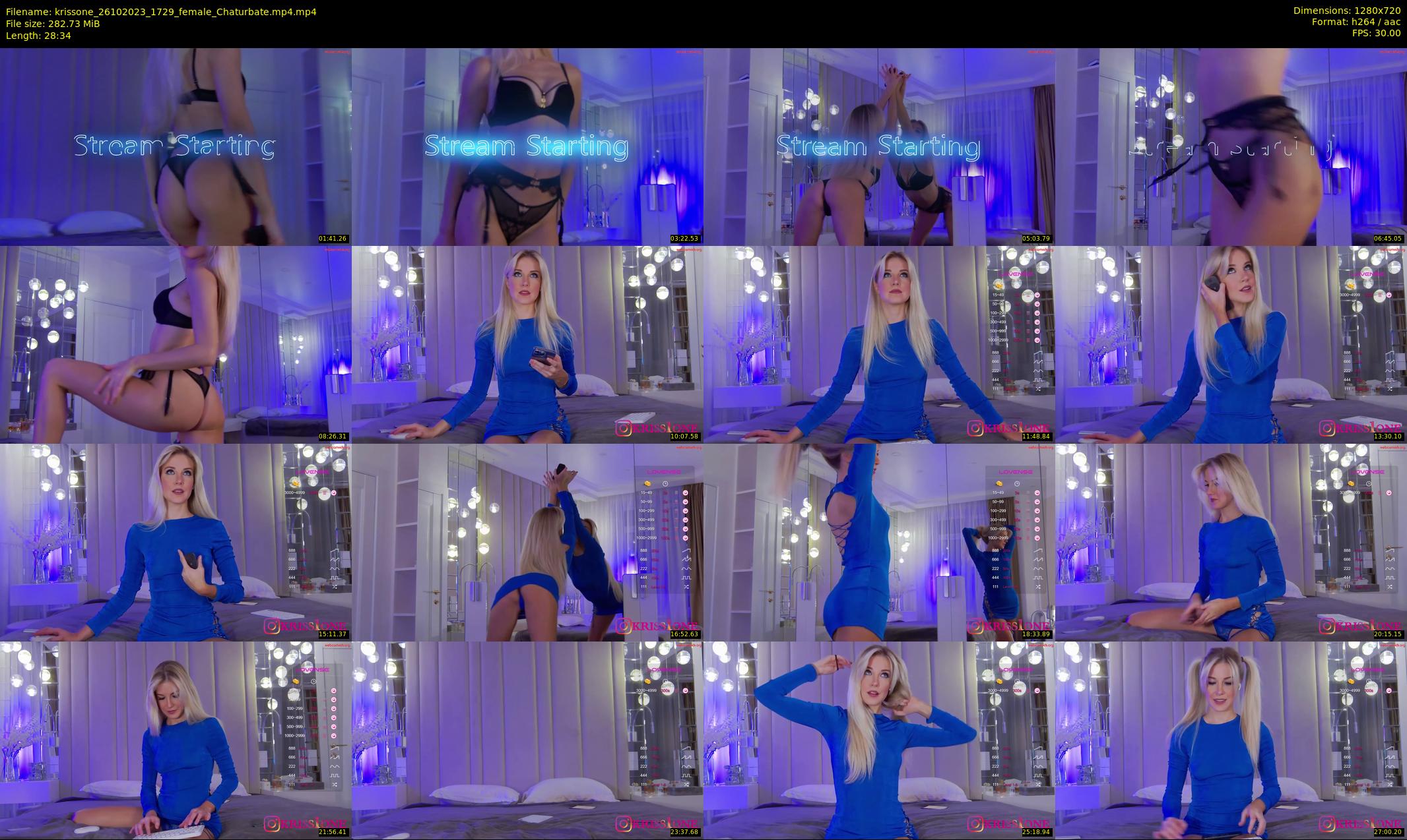 krissone — 29 minute Chaturbate female cam show recording, 720p, Oct 26, 2023