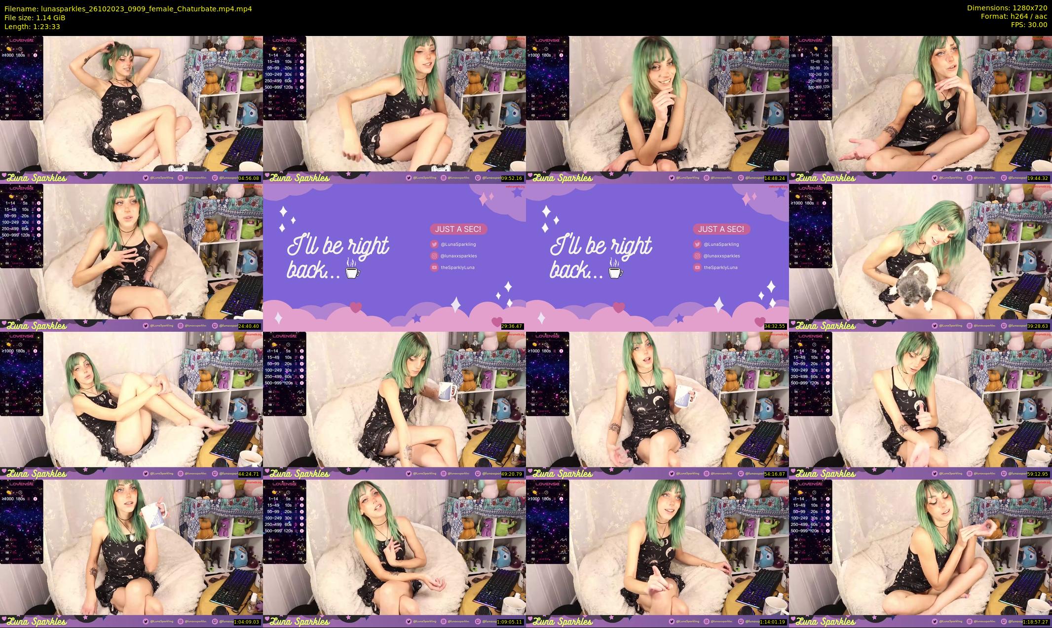 lunasparkles — 84 minute Chaturbate female cam show recording, 720p, Oct 26, 2023