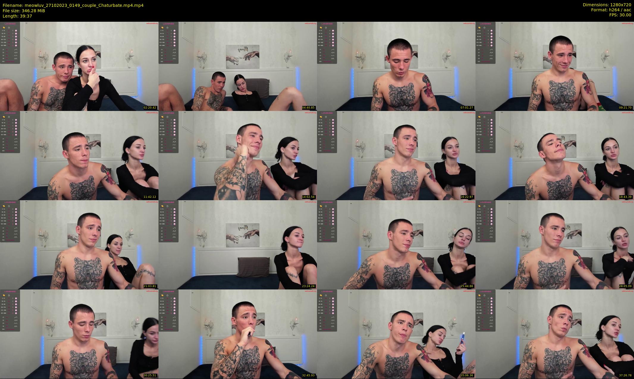meowluv — 40 minute Chaturbate couple cam show recording, 720p, Oct 27, 2023