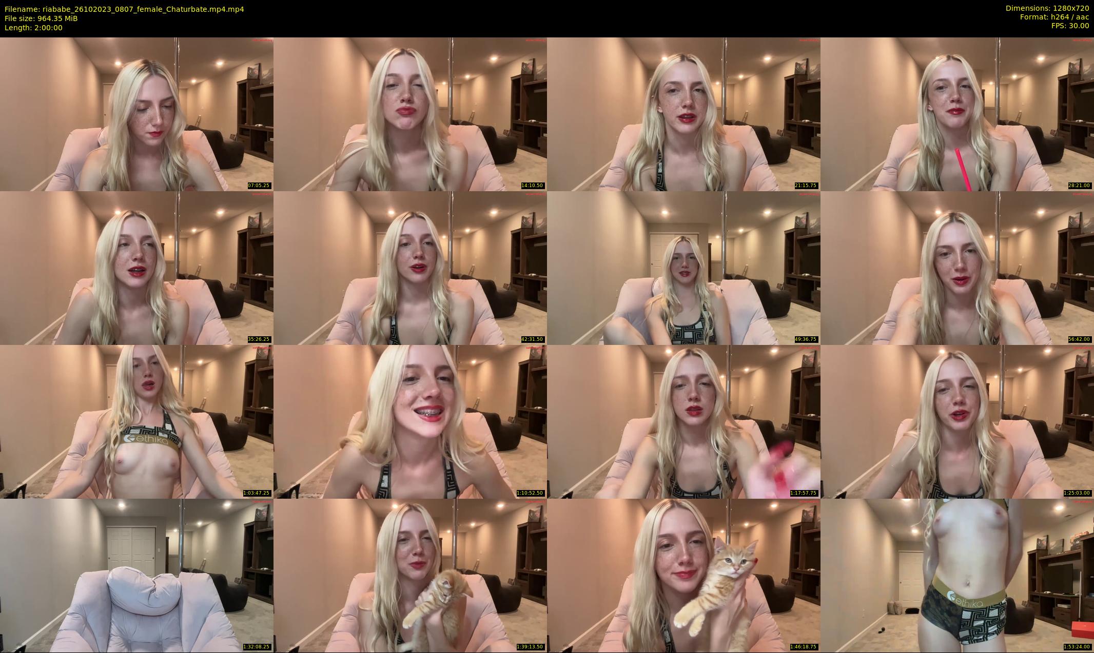 riababe — 120 minute Chaturbate female cam show recording, 720p, Oct 26, 2023