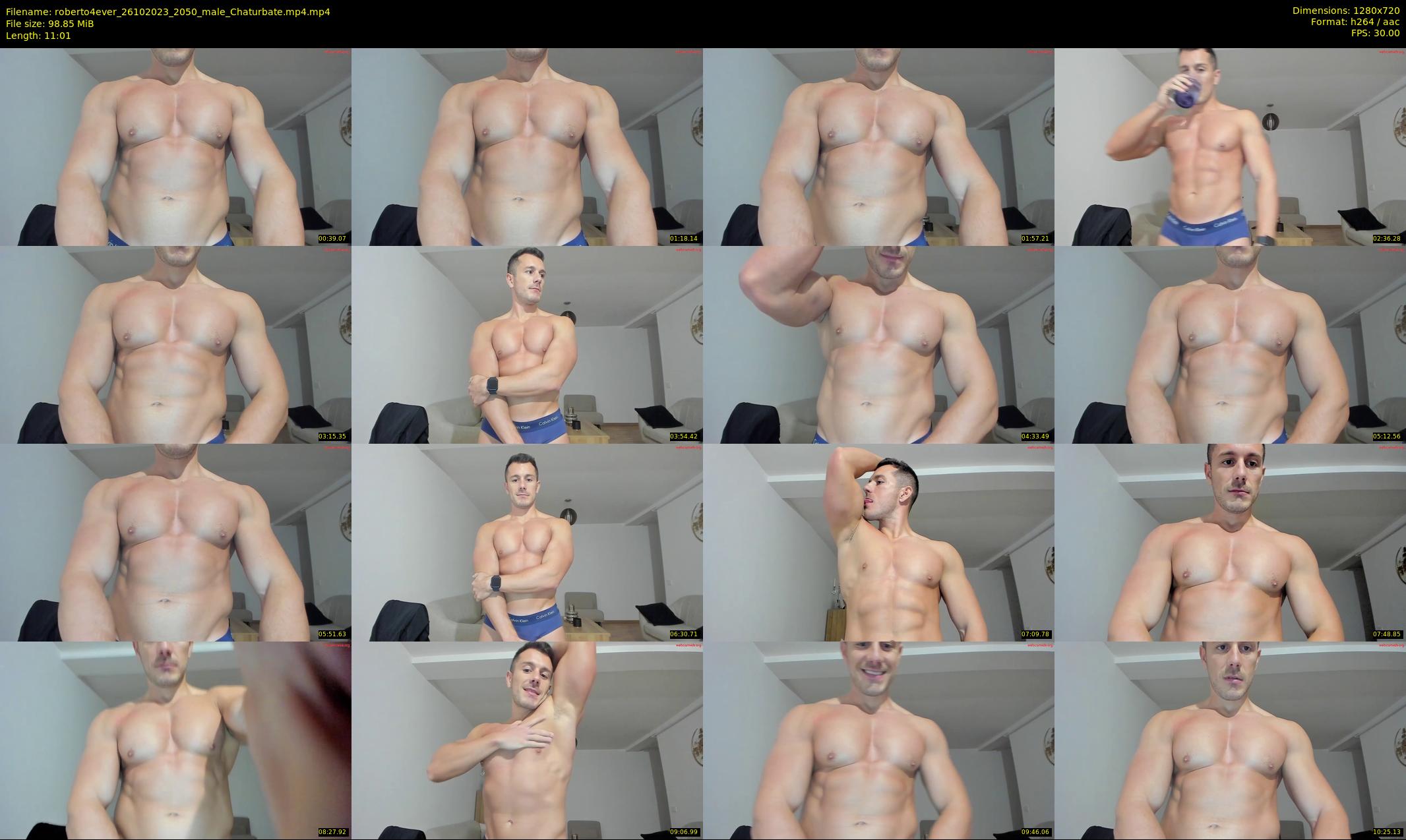 roberto4ever — 12 minute Chaturbate male cam show recording, 720p, Oct 26, 2023
