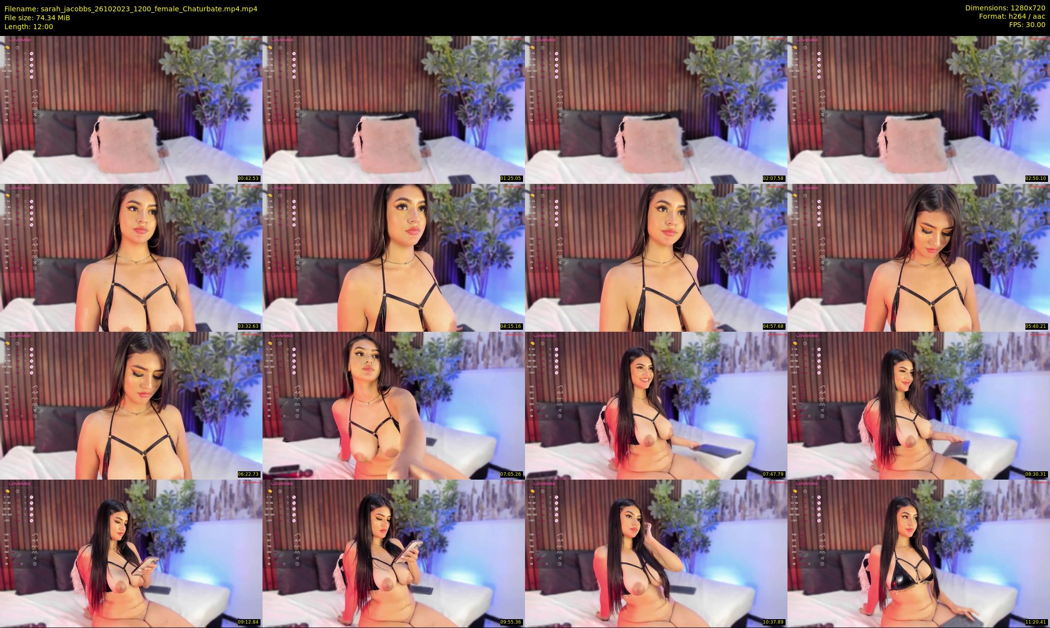 sarah_jacobbs — 12 minute Chaturbate female cam show recording, 720p, Oct 26, 2023