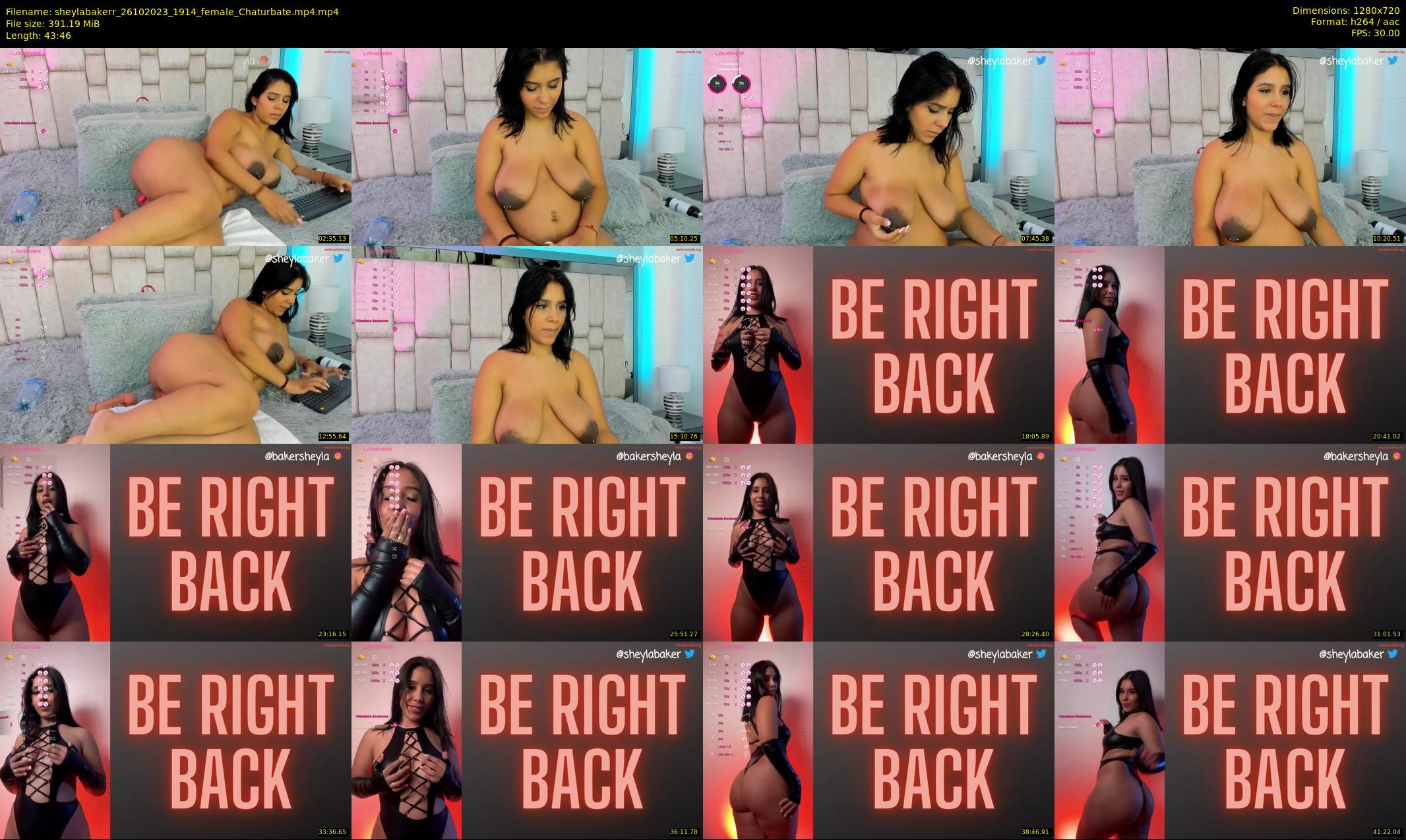 sheylabakerr — 44 minute Chaturbate female cam show recording, 720p, Oct 26, 2023