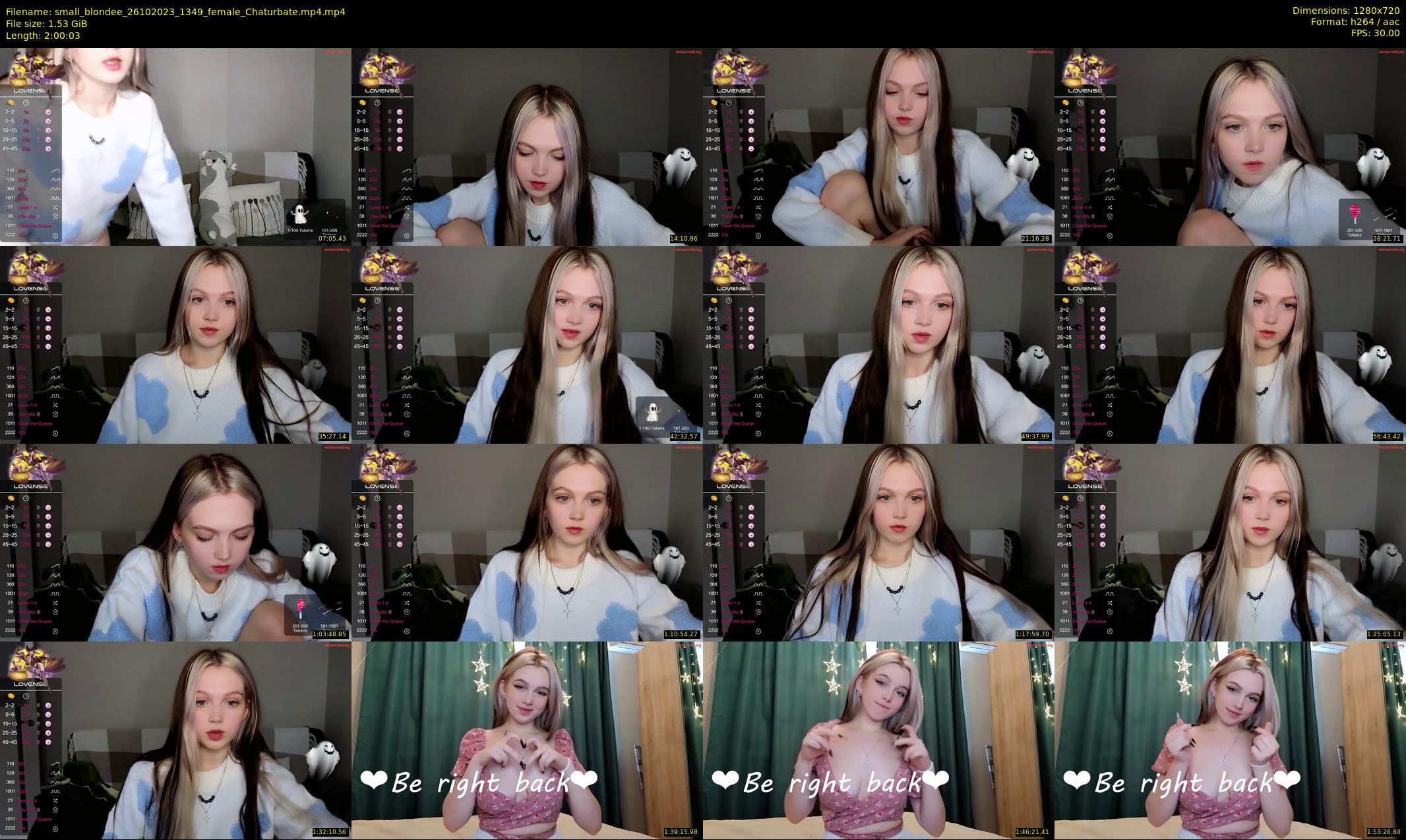 small_blondee — 121 minute Chaturbate female cam show recording, 720p, Oct 26, 2023