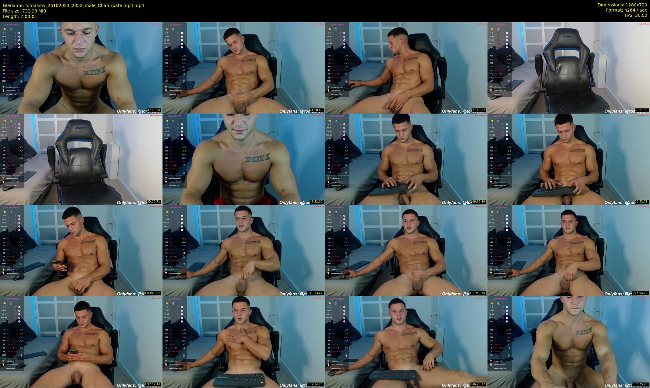 tomasmv — 121 minute Chaturbate male cam show recording, 720p, Oct 26, 2023