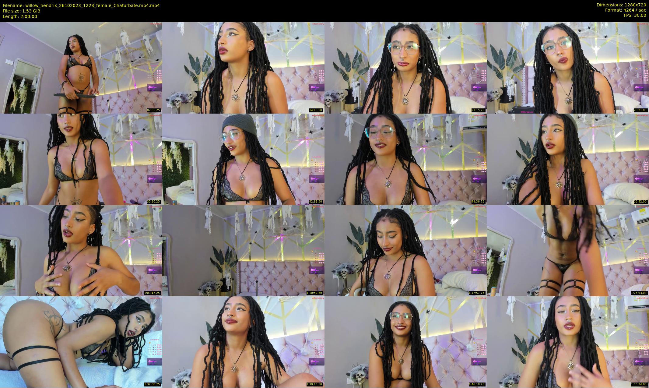 willow_hendrix — 120 minute Chaturbate female cam show recording, 720p, Oct 26, 2023