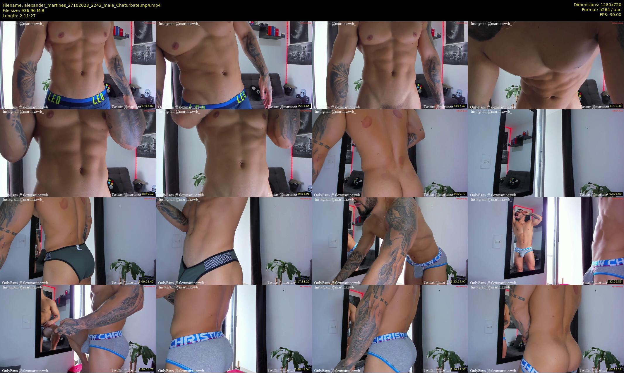 alexander_martines — 132 minute Chaturbate male cam show recording, 720p, Oct 27, 2023