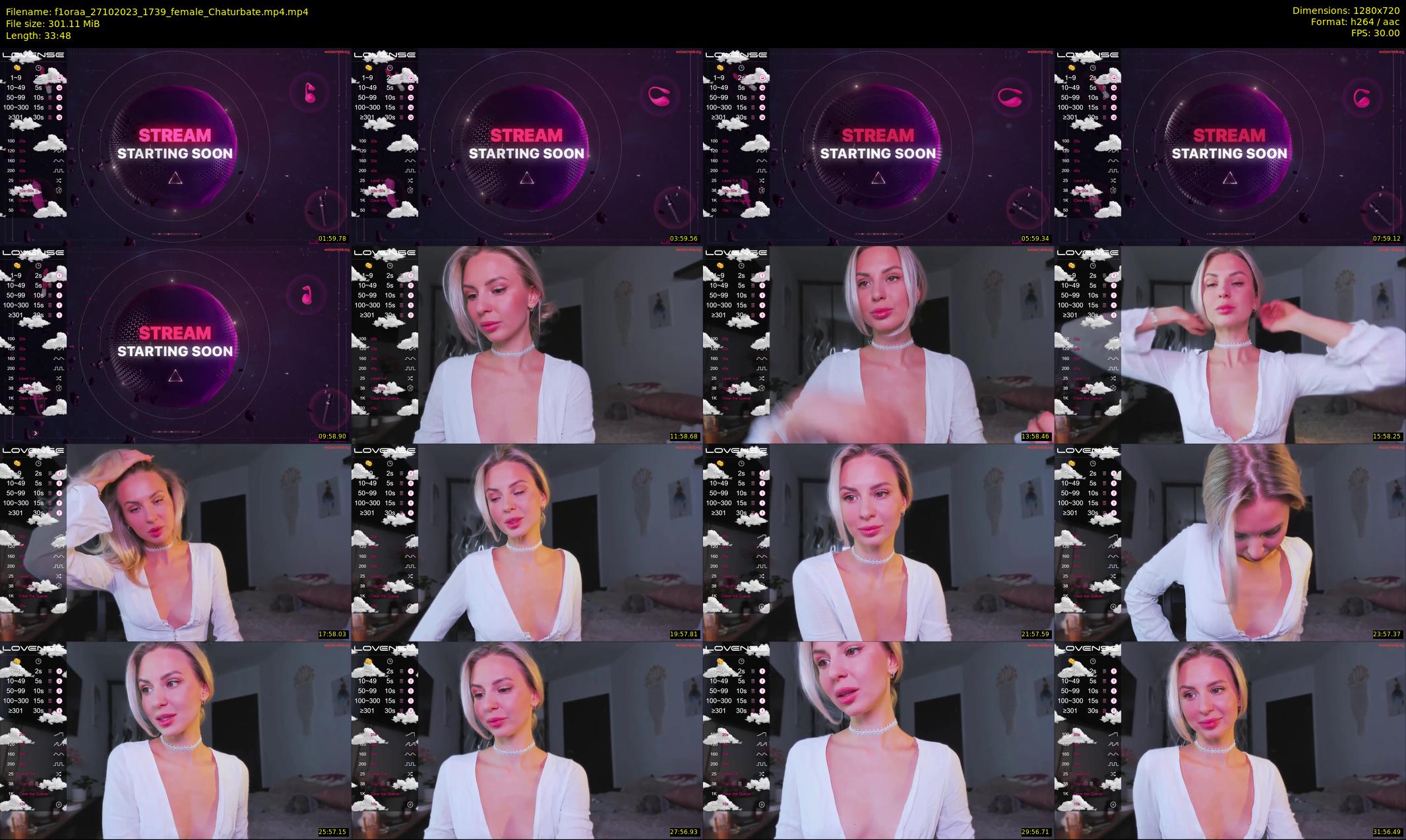f1oraa — 34 minute Chaturbate female cam show recording, 720p, Oct 27, 2023