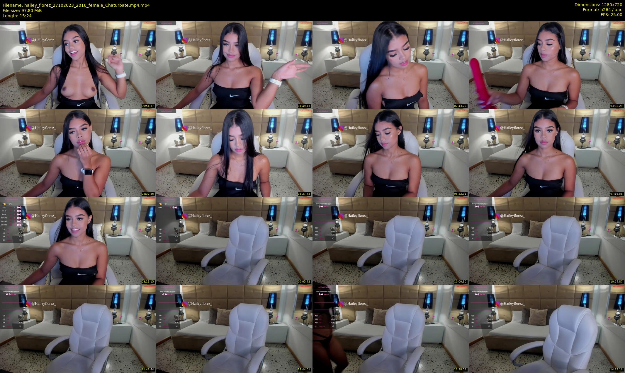 hailey_florez — 16 minute Chaturbate female cam show recording, 720p, Oct 27, 2023