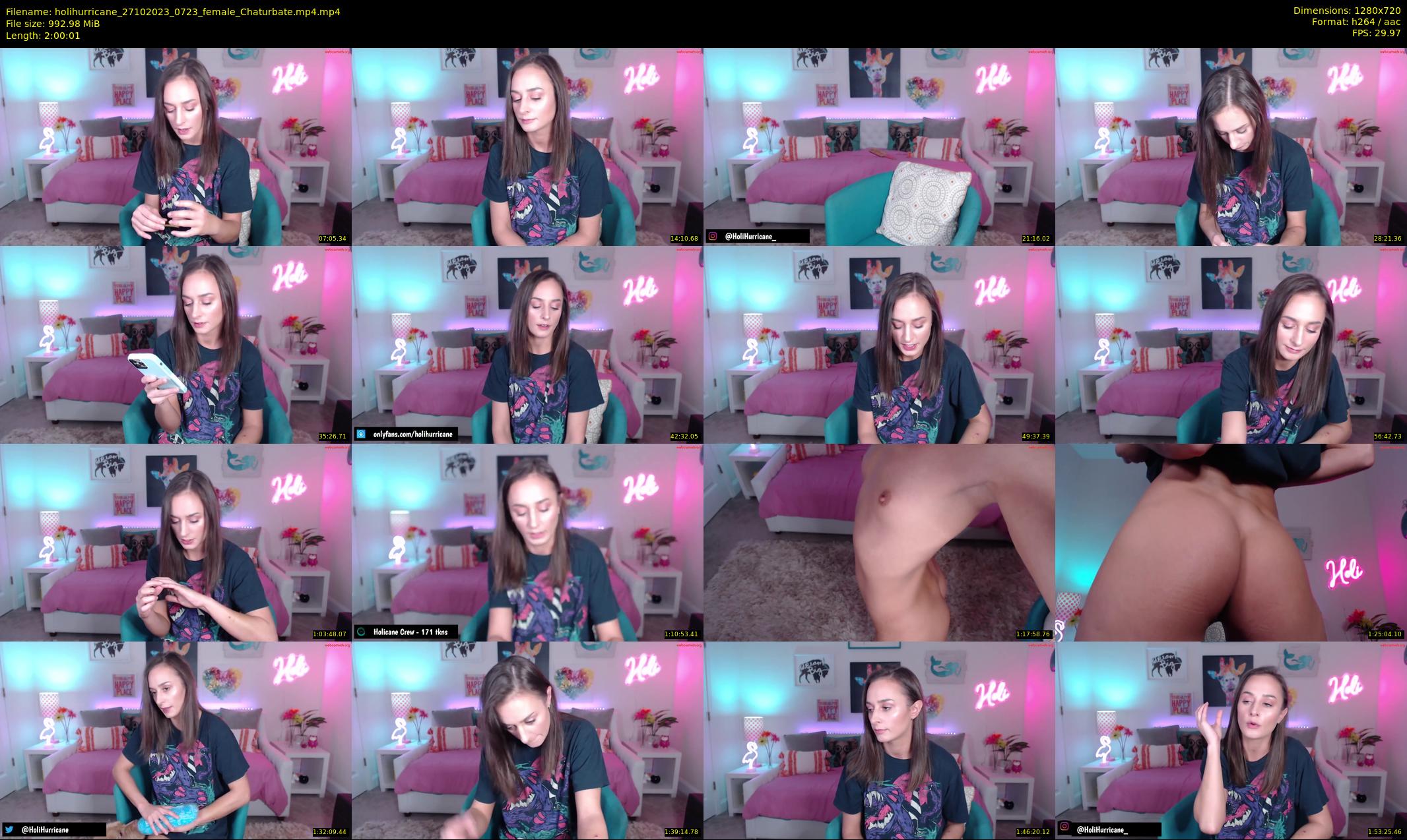 holihurricane — 121 minute Chaturbate female cam show recording, 720p, Oct 27, 2023