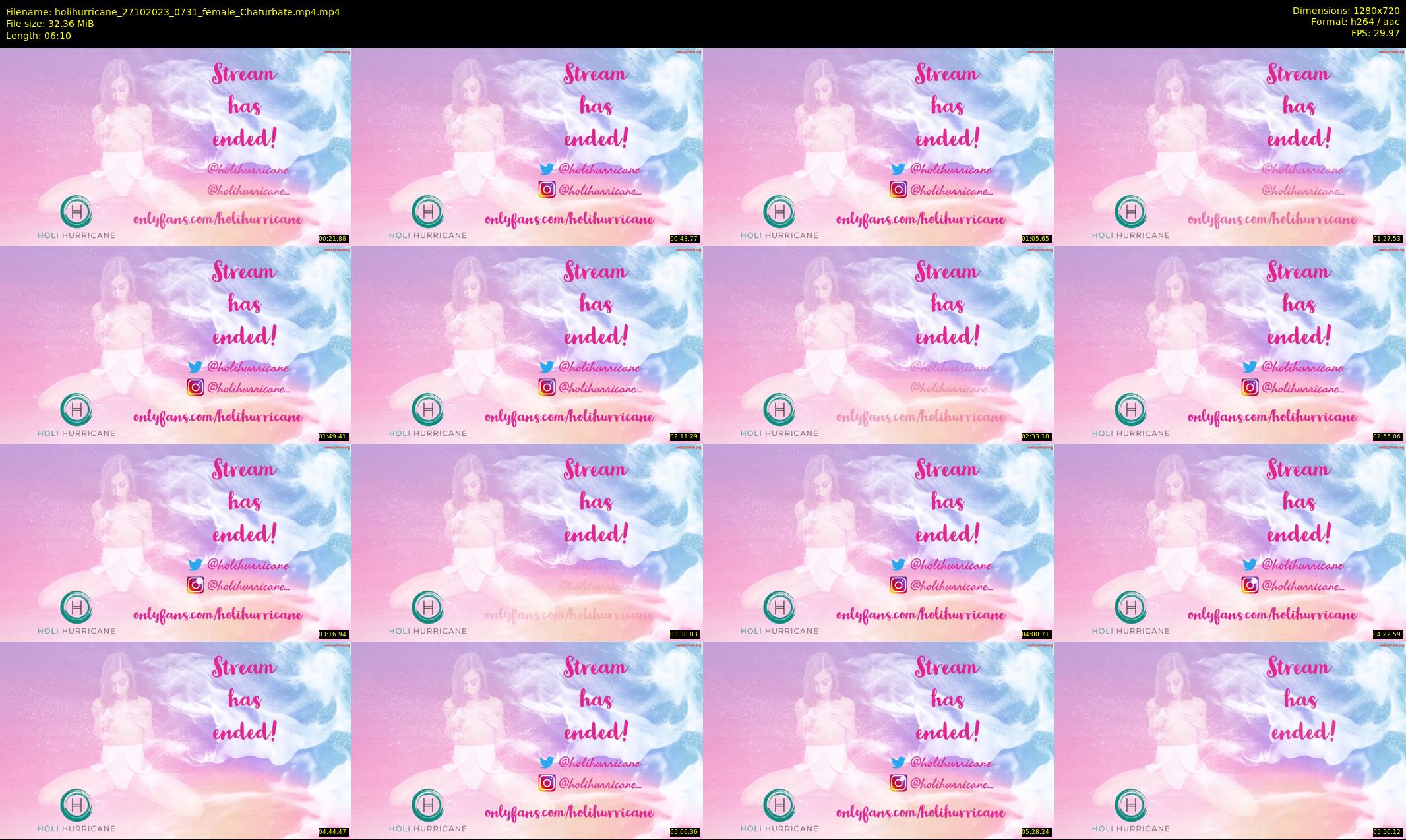 holihurricane — 7 minute Chaturbate female cam show recording, 720p, Oct 27, 2023