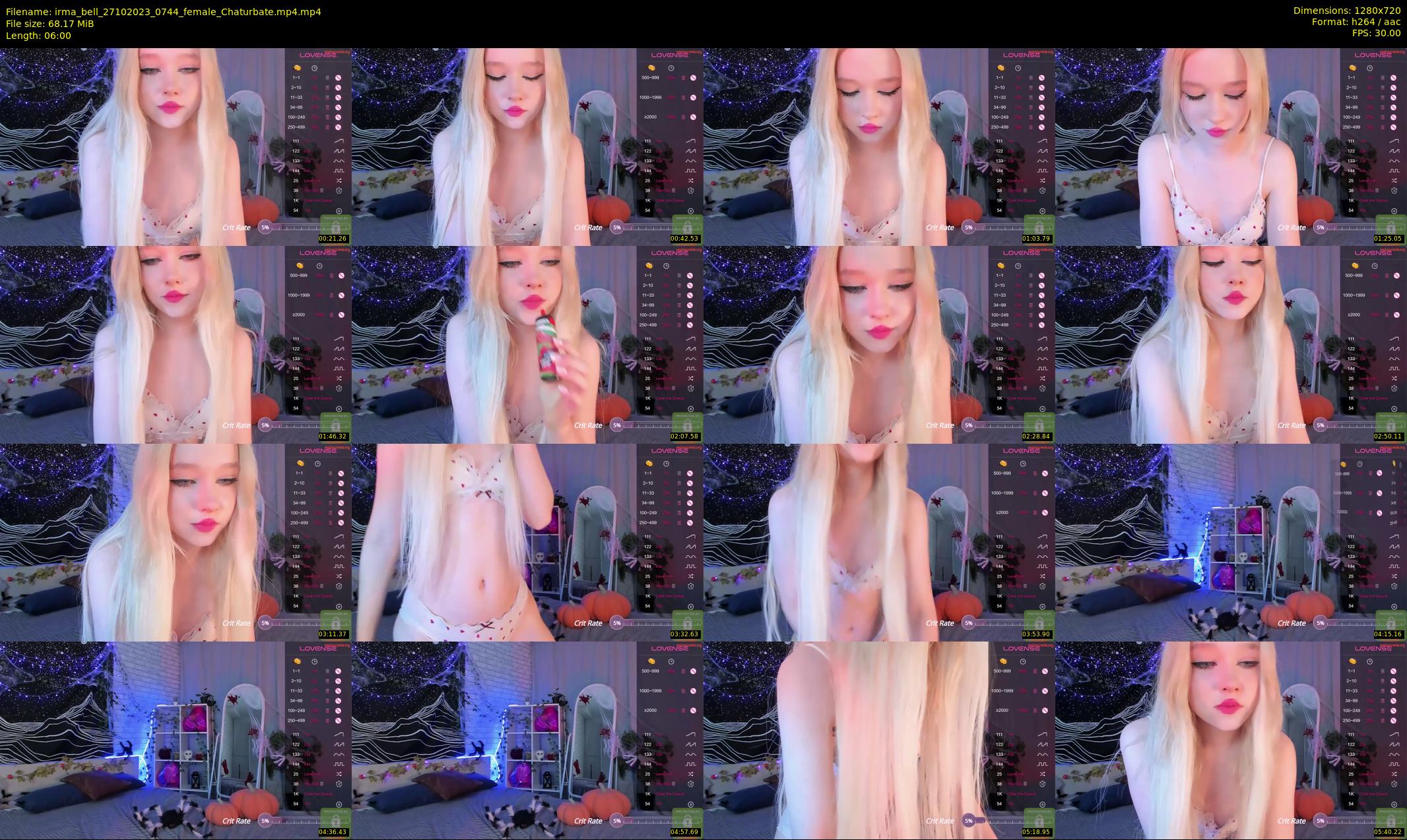 irma_bell — 6 minute Chaturbate female cam show recording, 720p, Oct 27, 2023