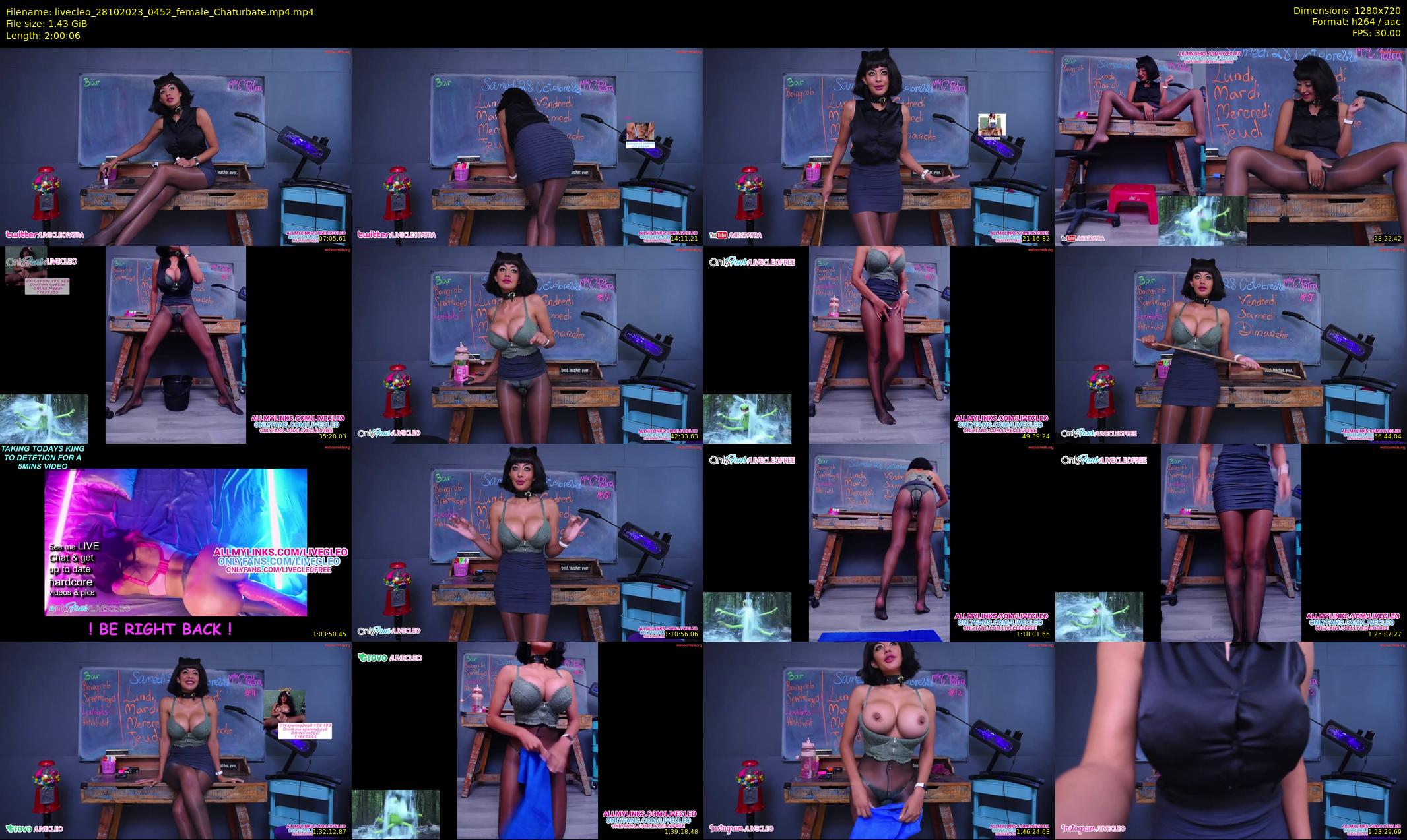 livecleo — 121 minute Chaturbate female cam show recording, 720p, Oct 28, 2023