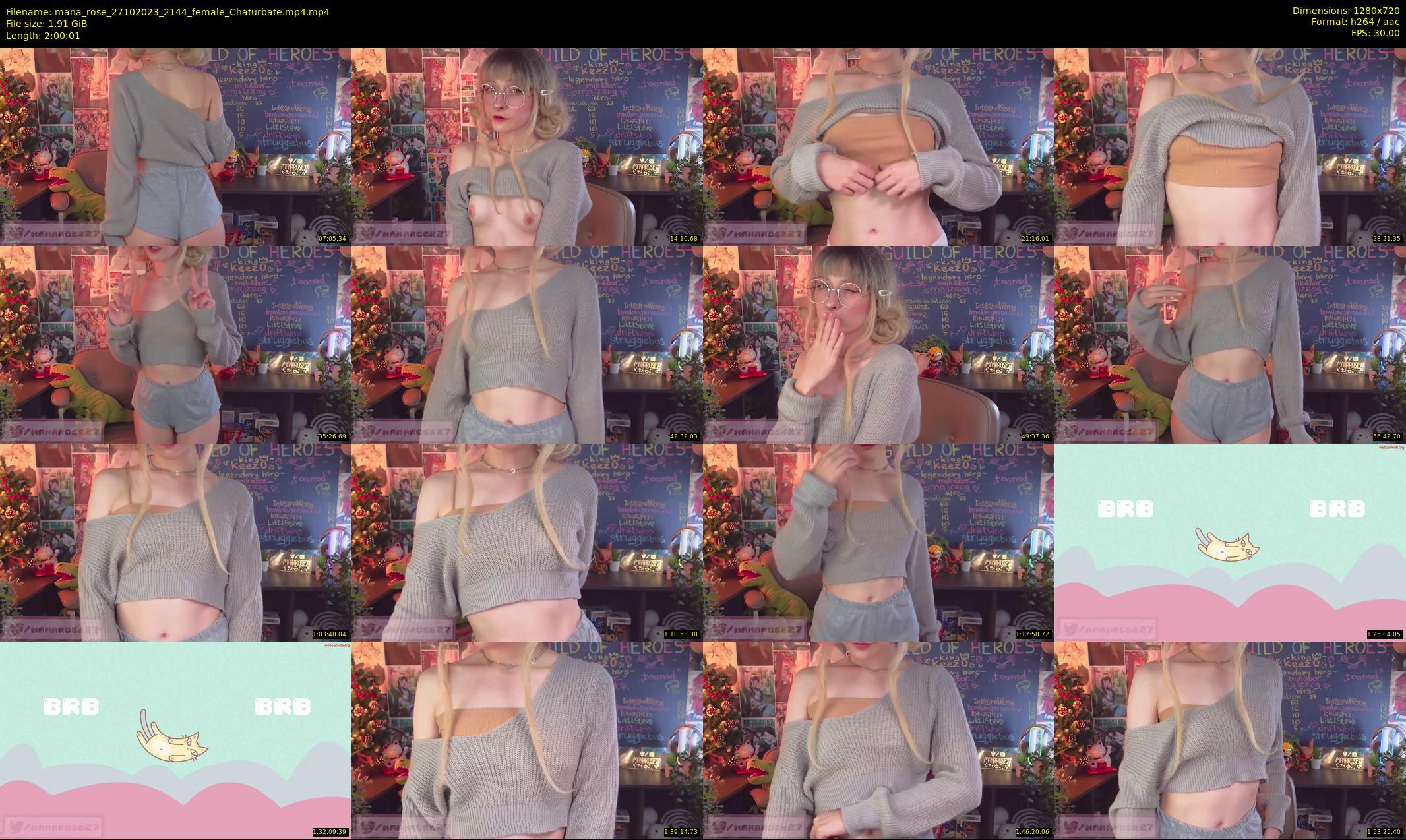 mana_rose — 121 minute Chaturbate female cam show recording, 720p, Oct 27, 2023