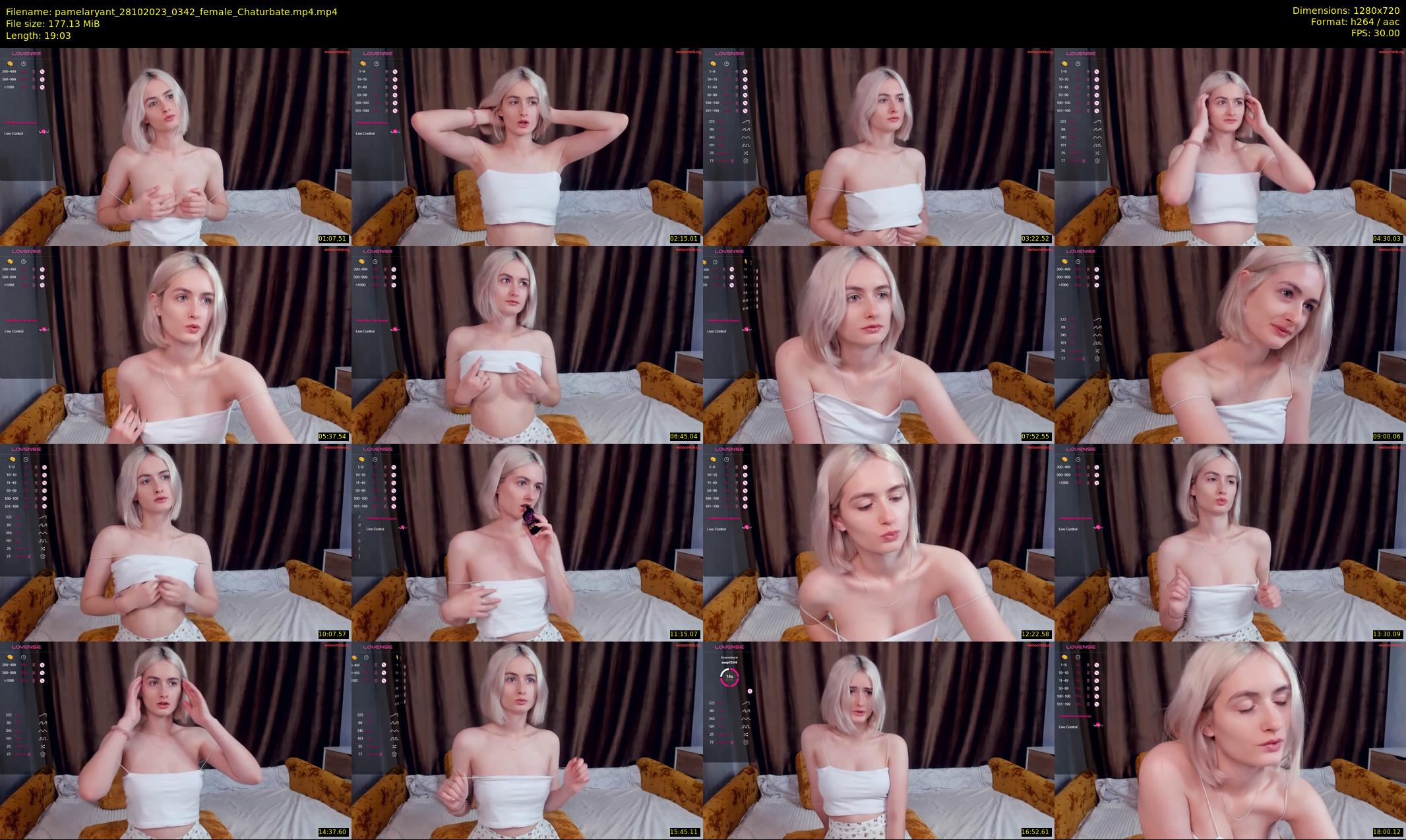 pamelaryant — 20 minute Chaturbate female cam show recording, 720p, Oct 28, 2023