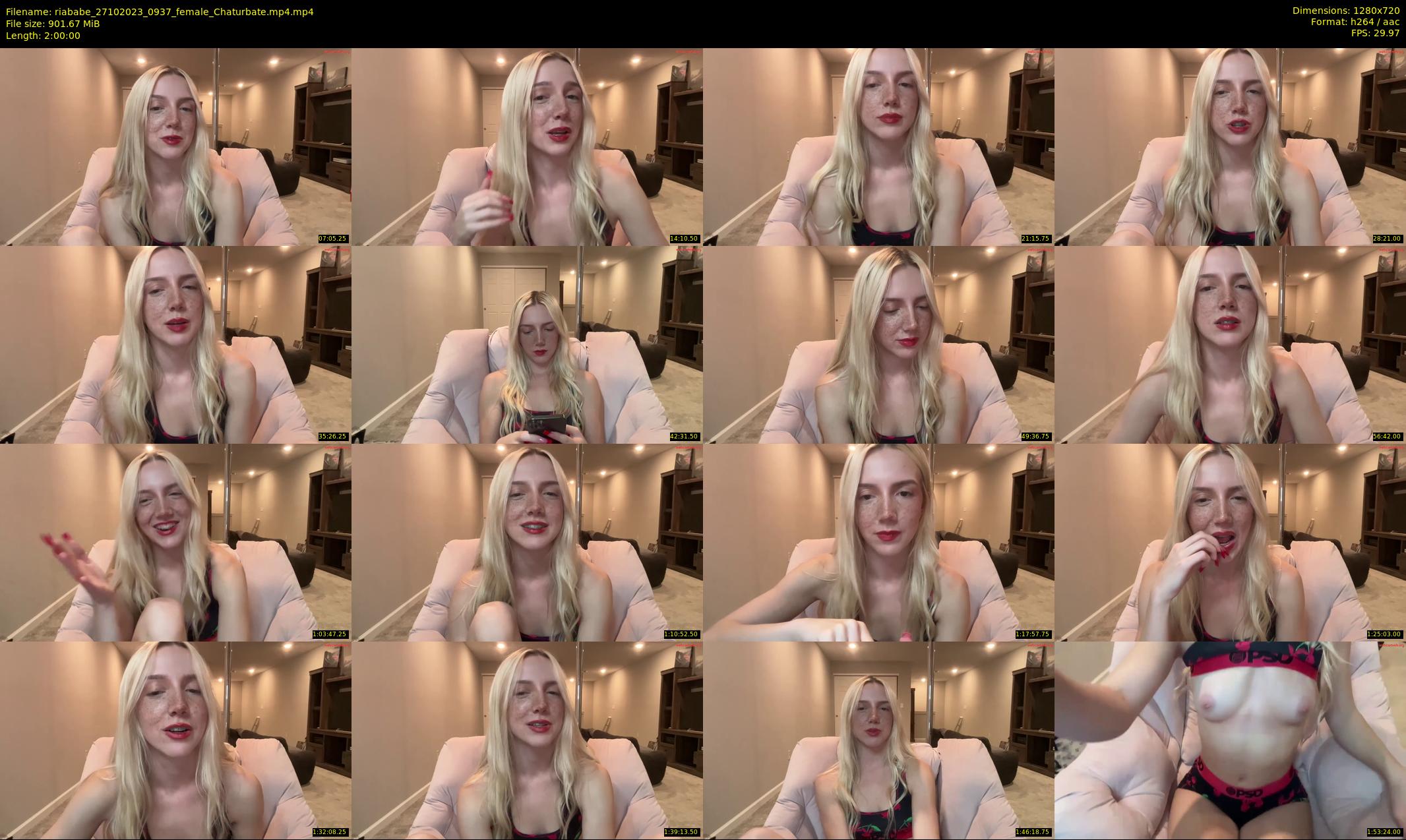 riababe — 120 minute Chaturbate female cam show recording, 720p, Oct 27, 2023