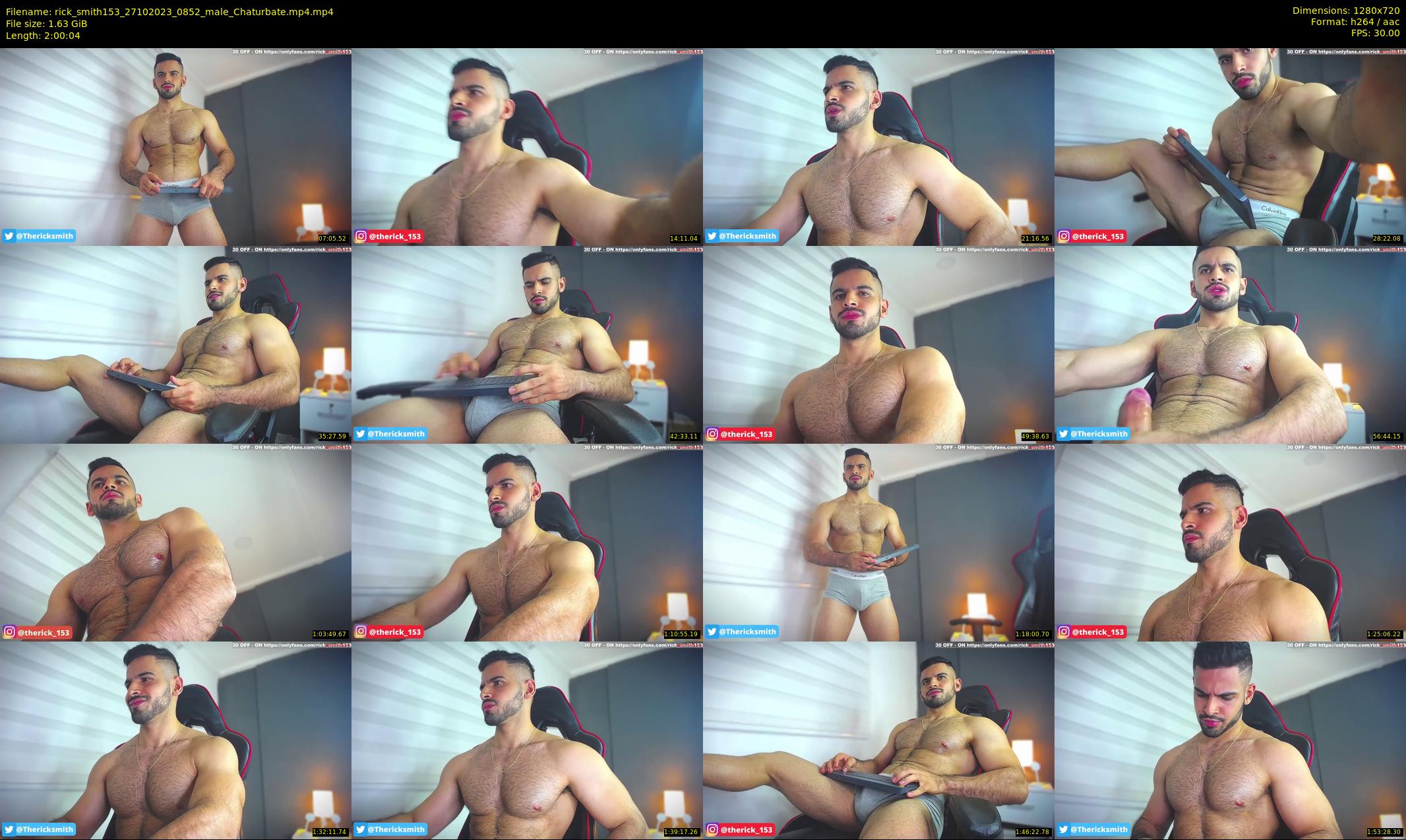 rick_smith153 — 121 minute Chaturbate male cam show recording, 720p, Oct 27, 2023