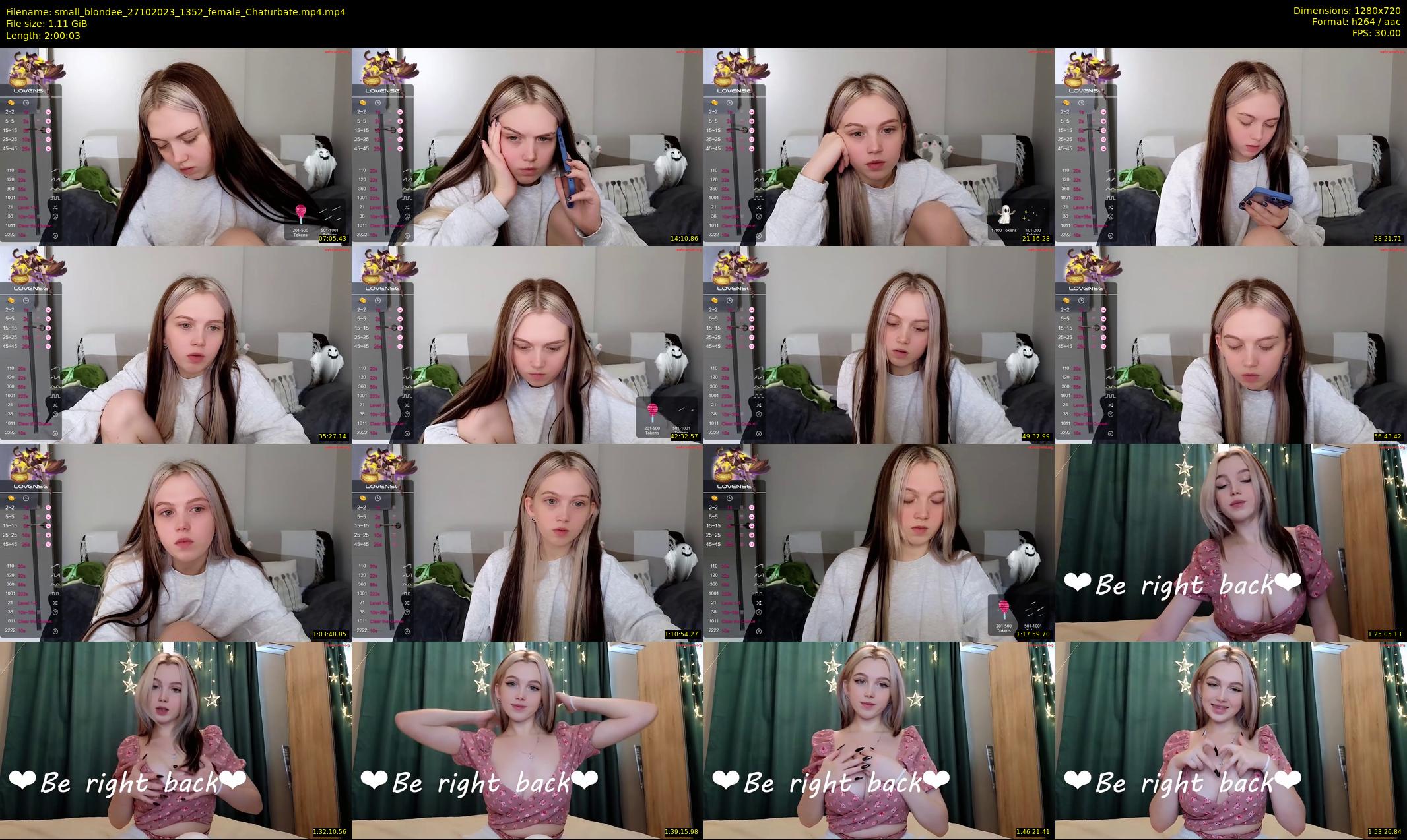 small_blondee — 121 minute Chaturbate female cam show recording, 720p, Oct 27, 2023