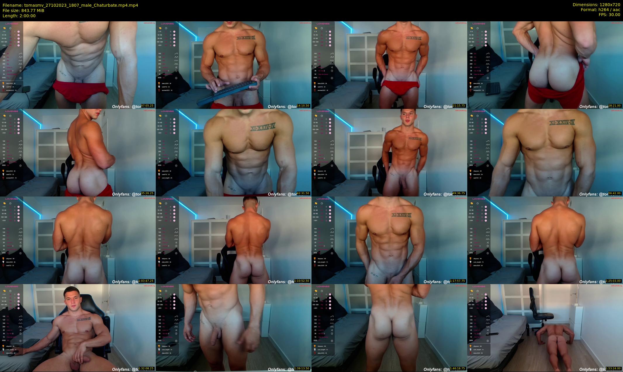 tomasmv — 120 minute Chaturbate male cam show recording, 720p, Oct 27, 2023