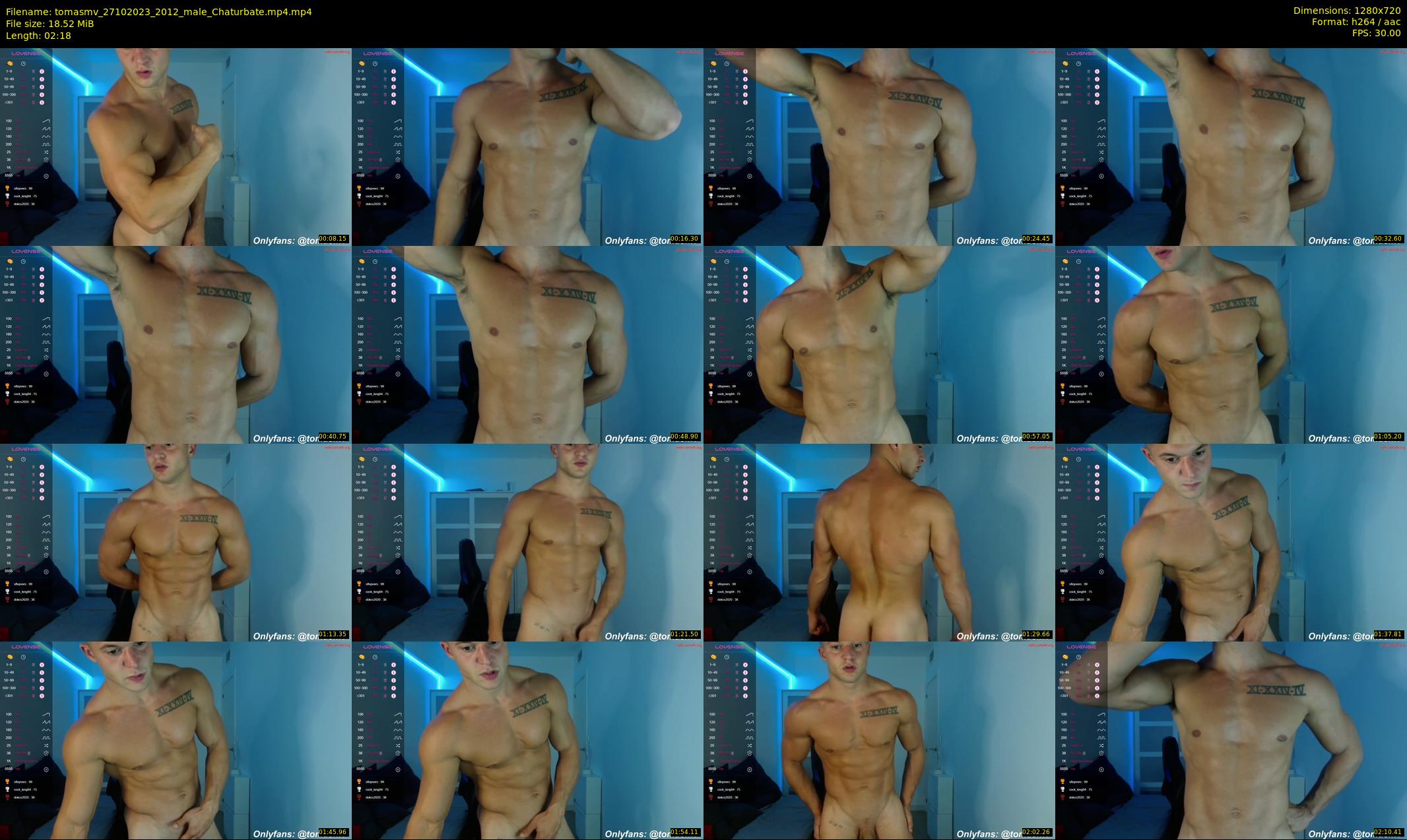 tomasmv — 3 minute Chaturbate male cam show recording, 720p, Oct 27, 2023