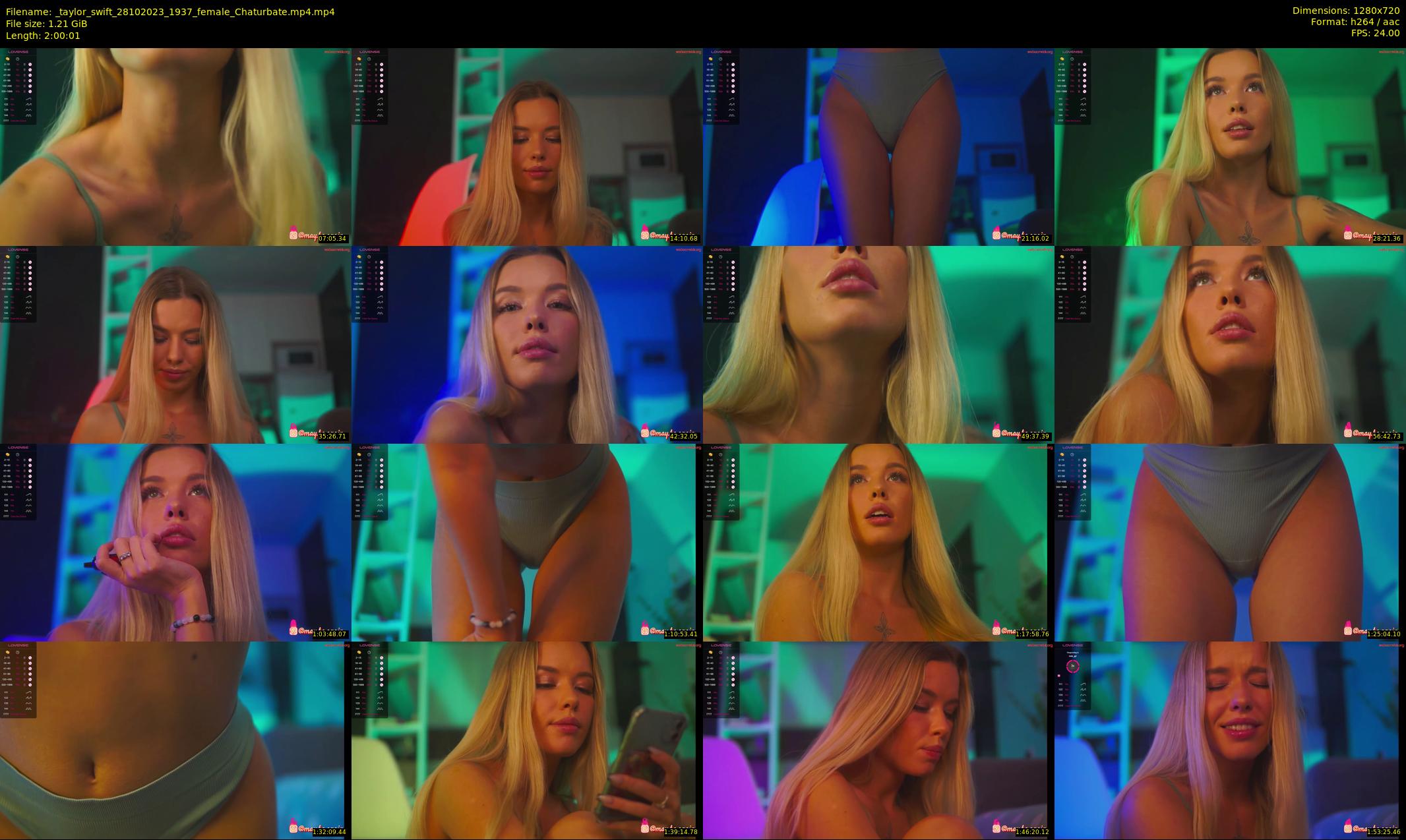 _taylor_swift — 121 minute Chaturbate female cam show recording, 720p, Oct 28, 2023