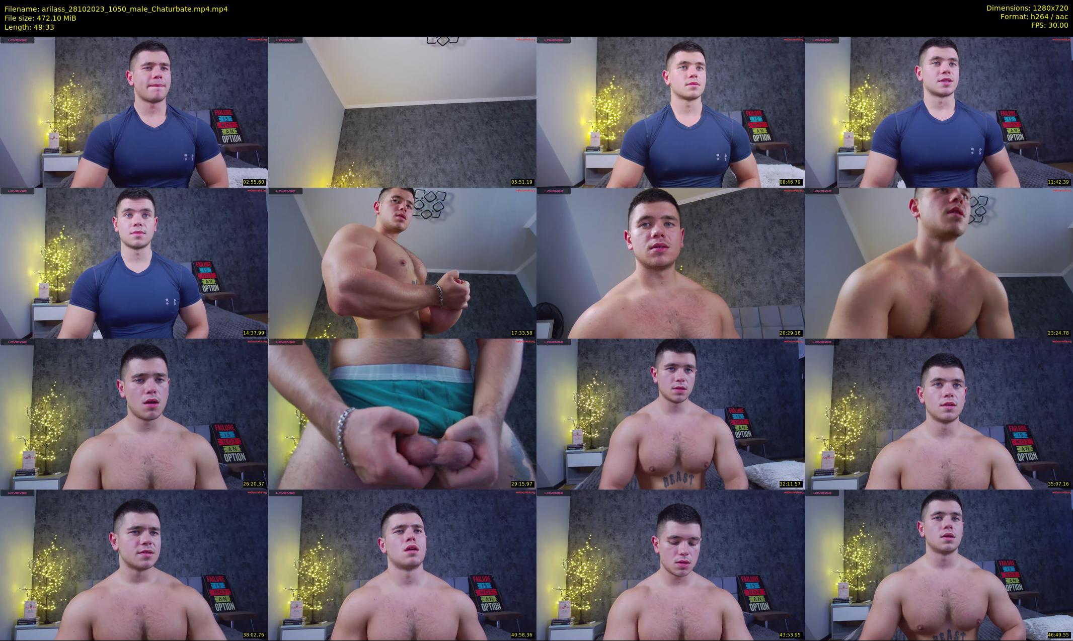 arilass — 50 minute Chaturbate male cam show recording, 720p, Oct 28, 2023