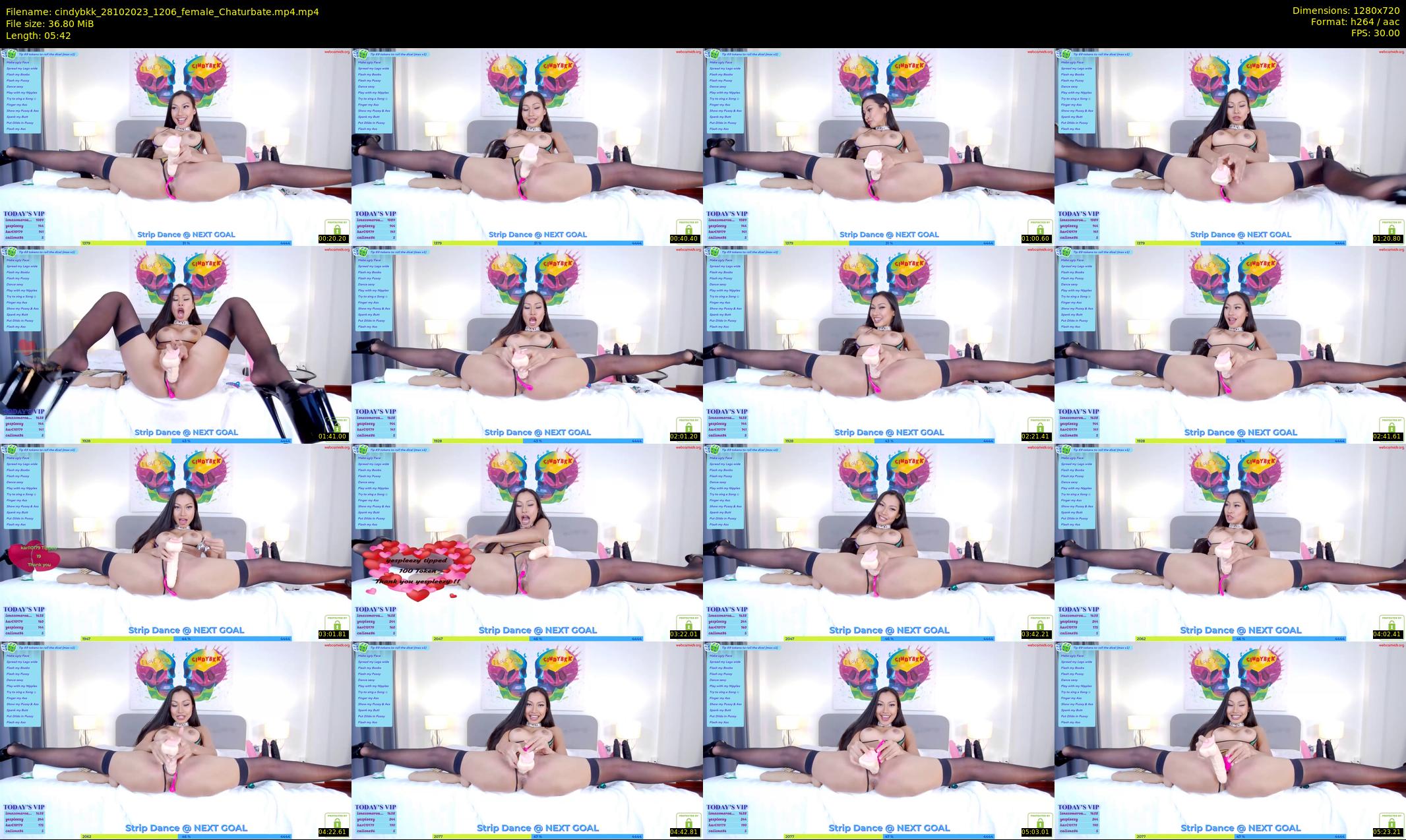 cindybkk — 6 minute Chaturbate female cam show recording, 720p, Oct 28, 2023