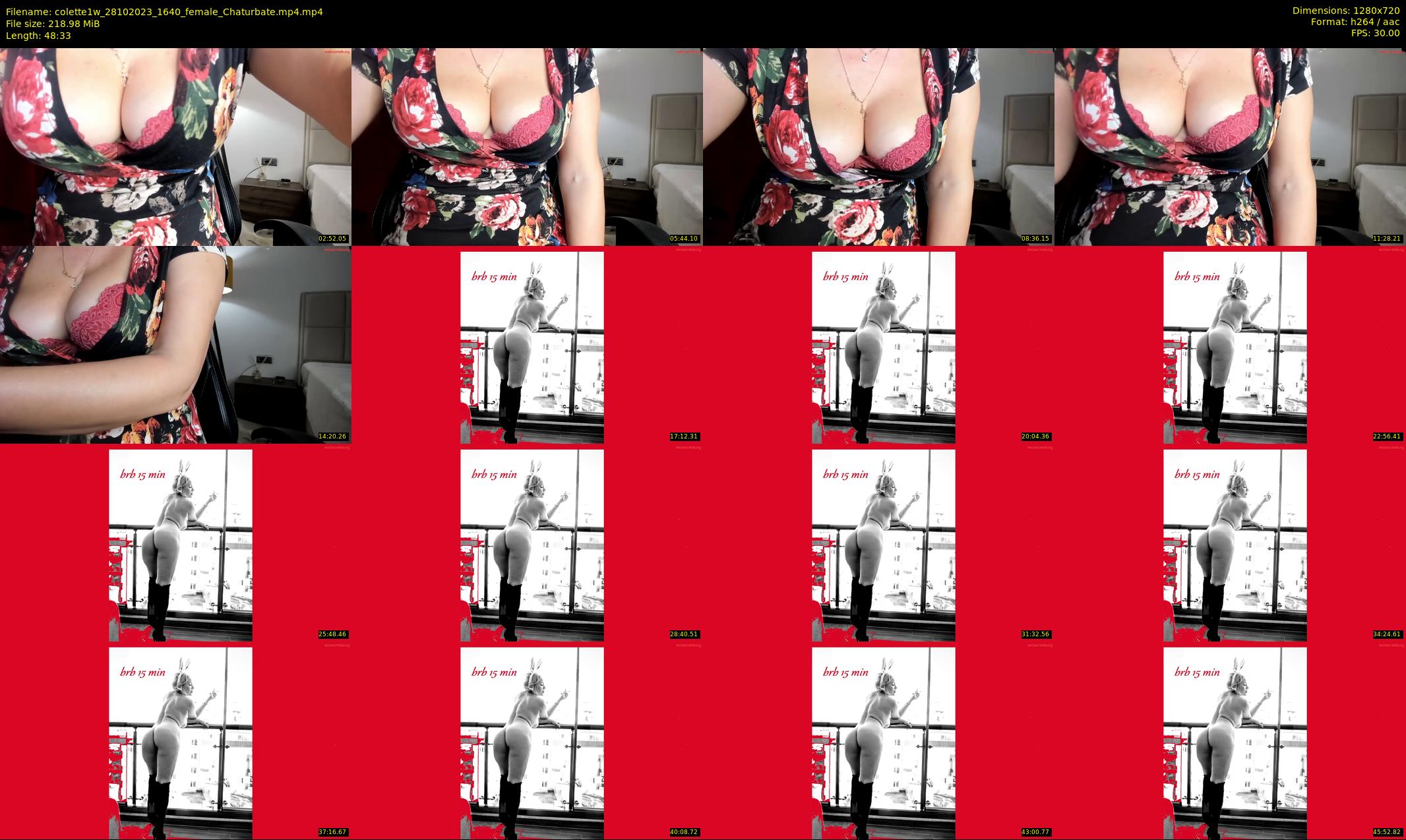 colette1w — 49 minute Chaturbate female cam show recording, 720p, Oct 28, 2023