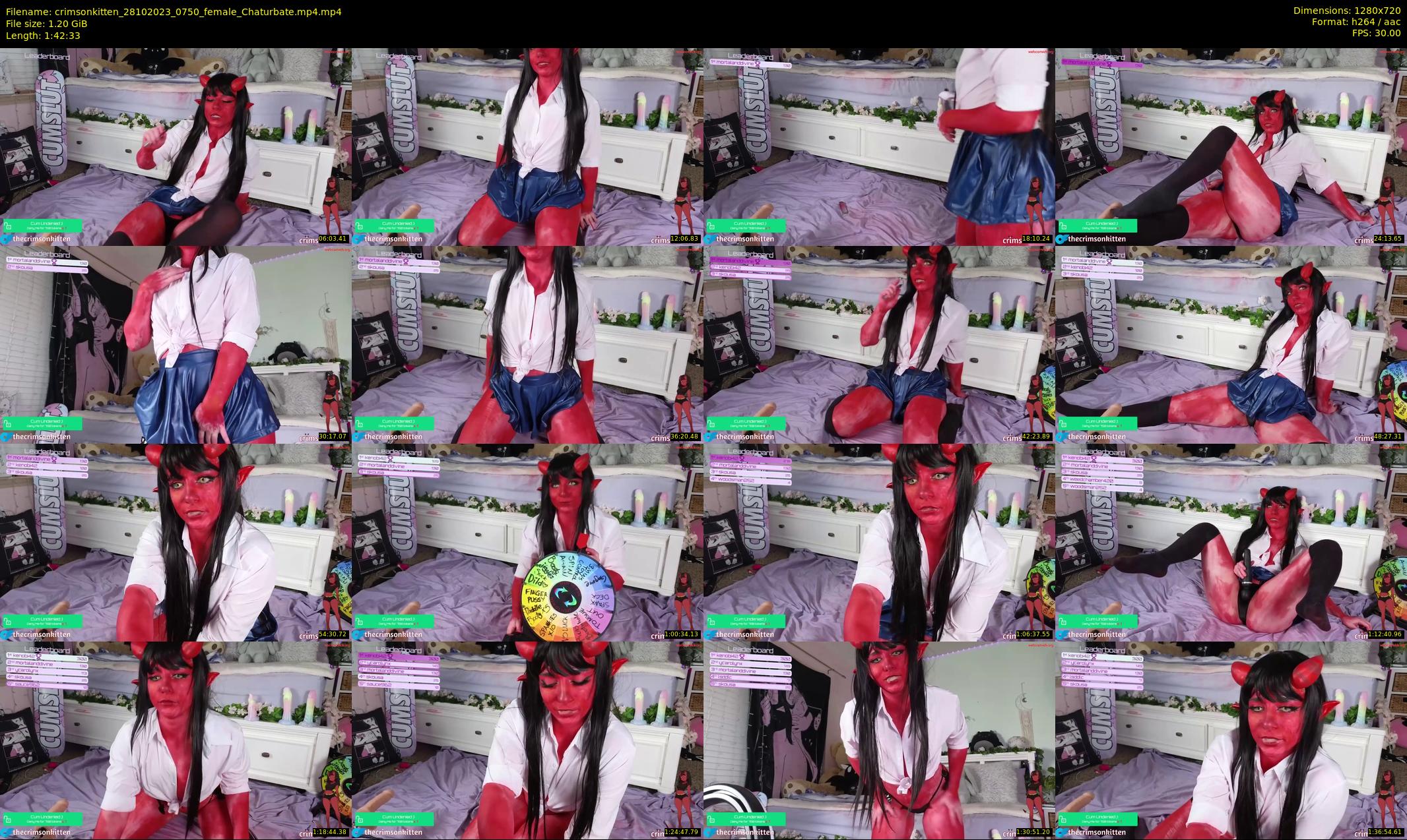 crimsonkitten — 103 minute Chaturbate female cam show recording, 720p, Oct 28, 2023