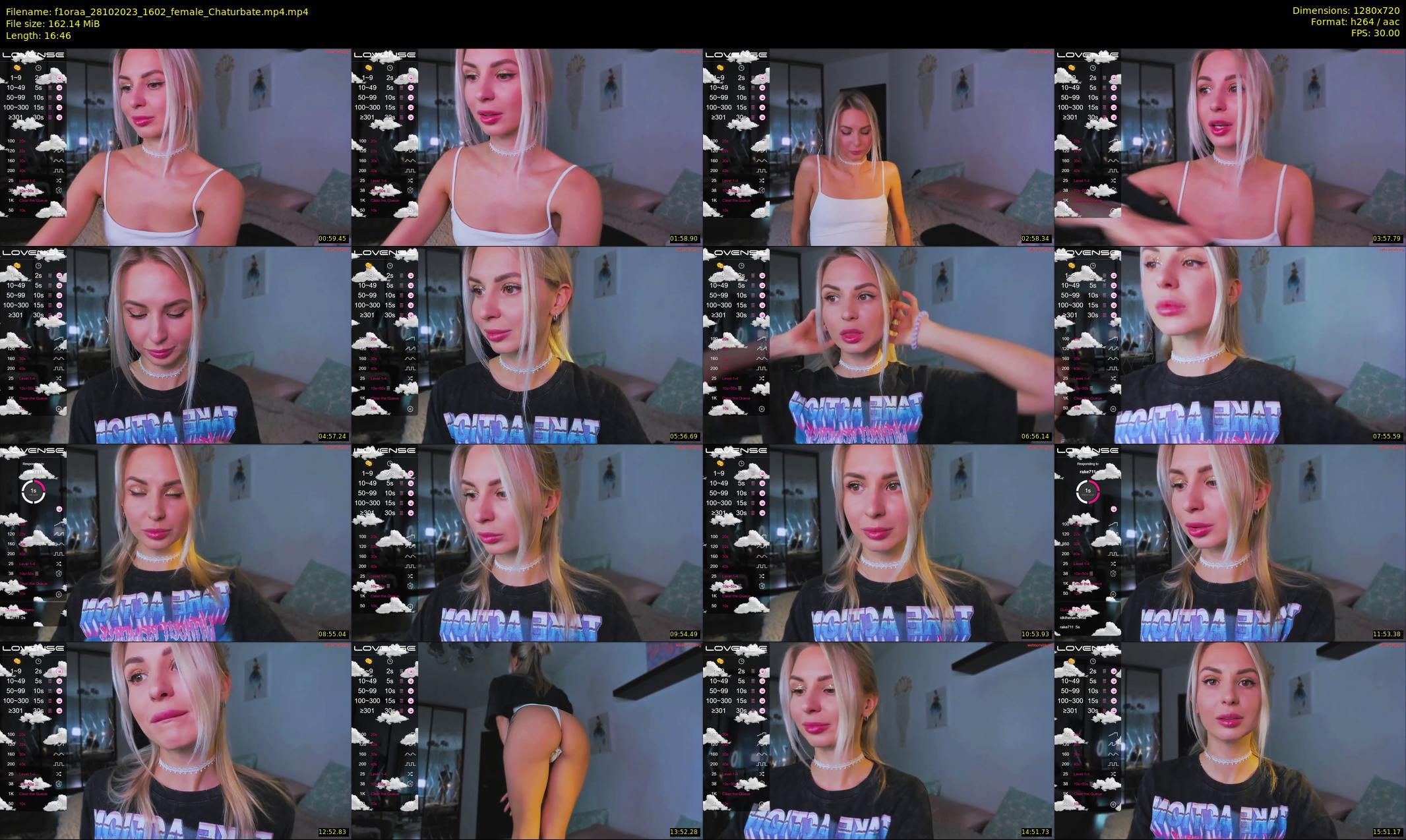 f1oraa — 17 minute Chaturbate female cam show recording, 720p, Oct 28, 2023