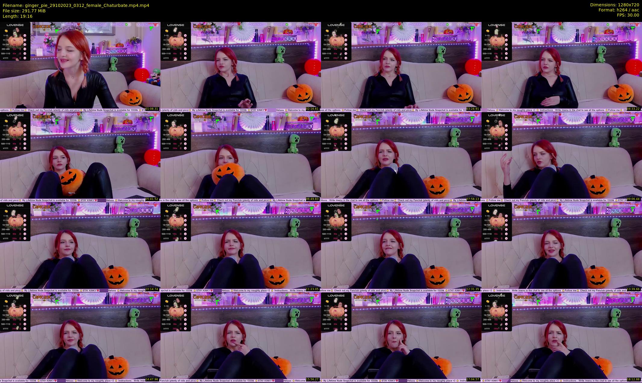 ginger_pie — 20 minute Chaturbate female cam show recording, 720p, Oct 29, 2023